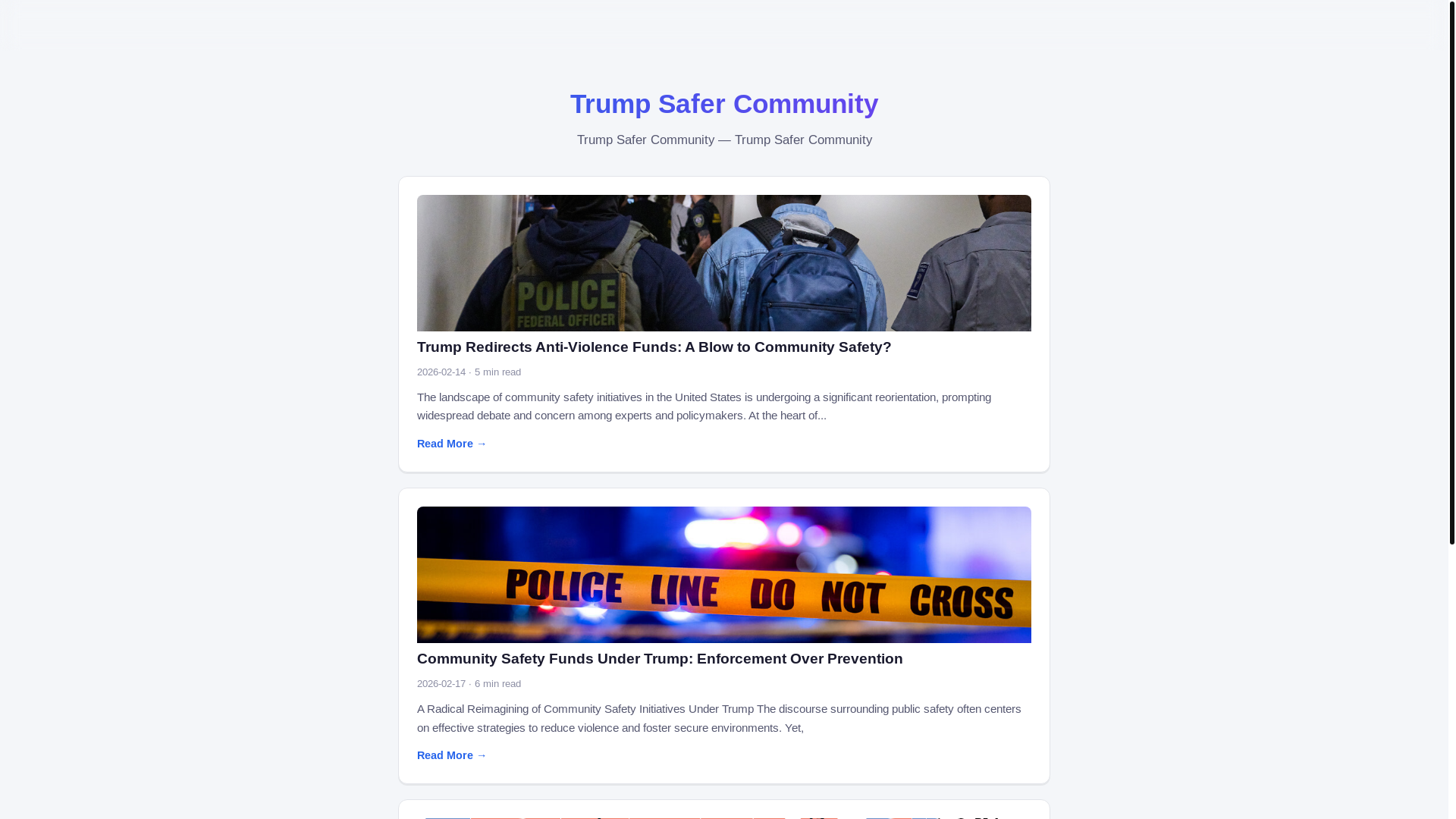 website screenshot of https://trump-safer-community.pages.dev/