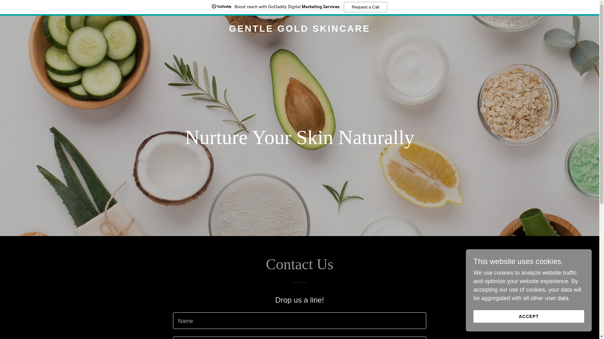 website screenshot of https://gentlegoldskincare.com/