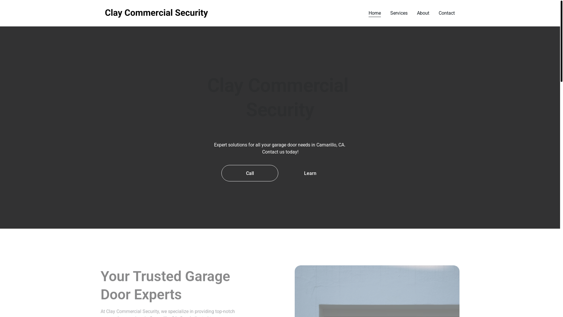 website screenshot of https://claycommercialsecurity.com/