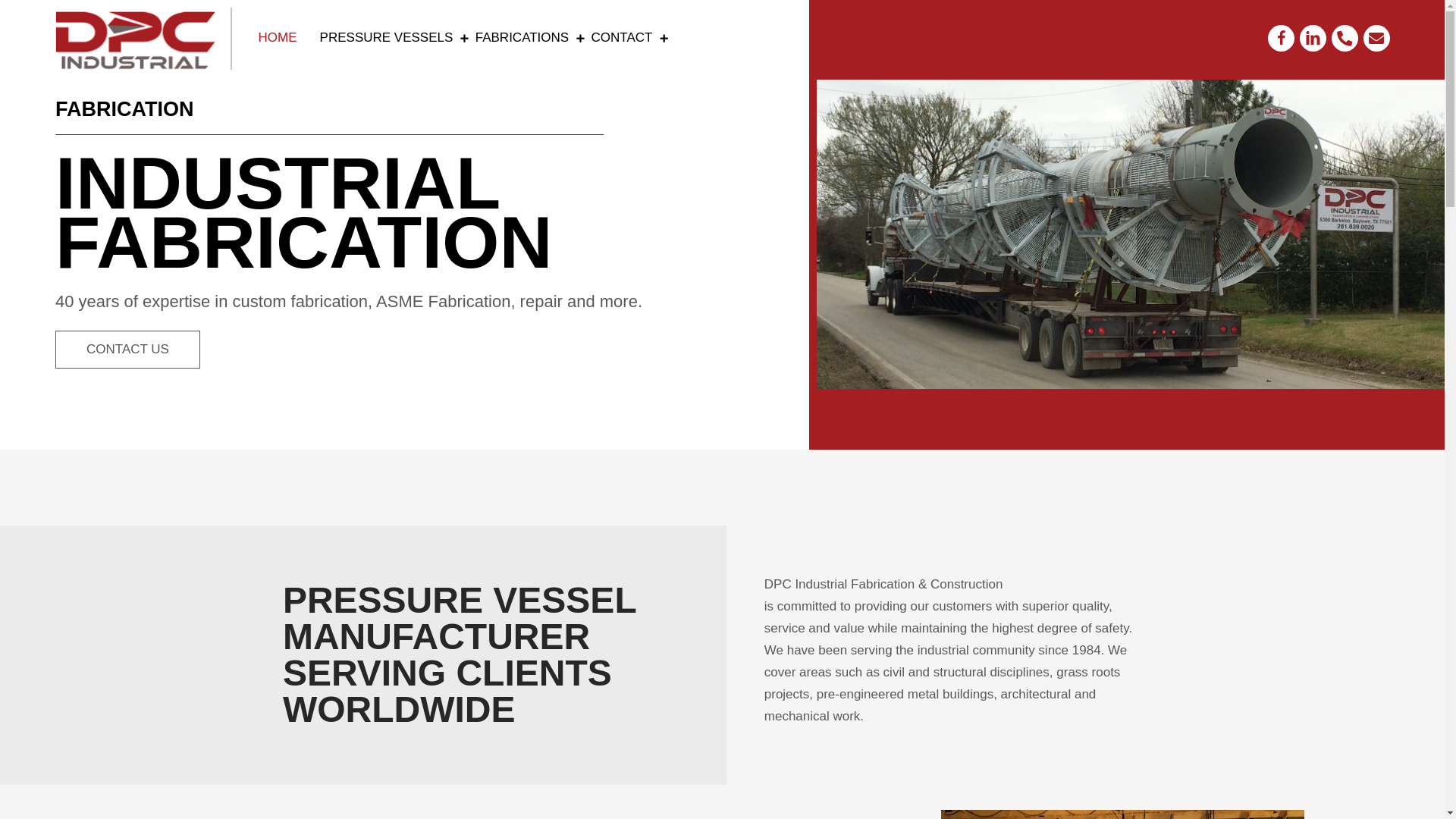 website screenshot of https://dpcfabrication.net/