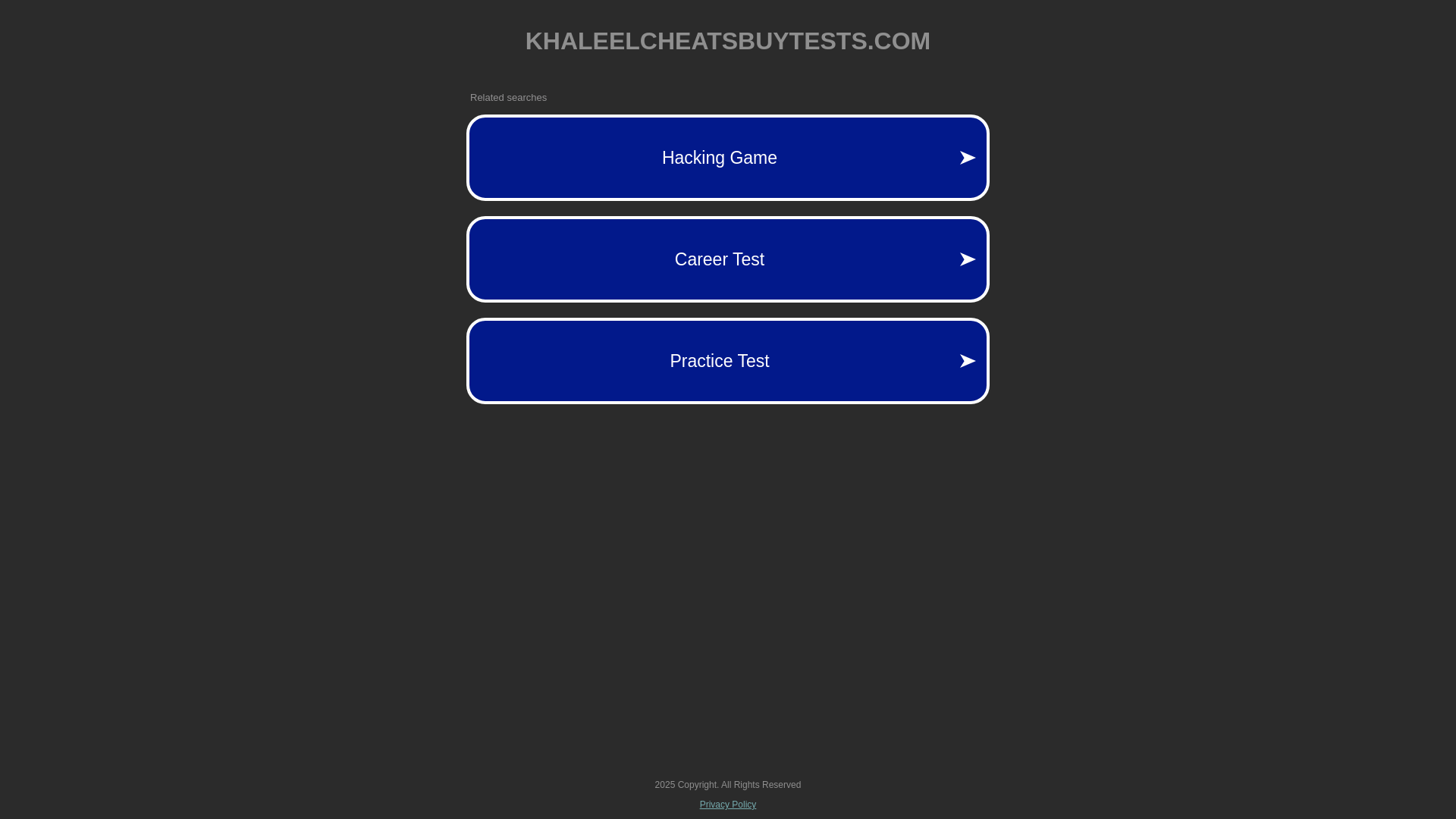 website screenshot of https://khaleelcheatsbuytests.com/
