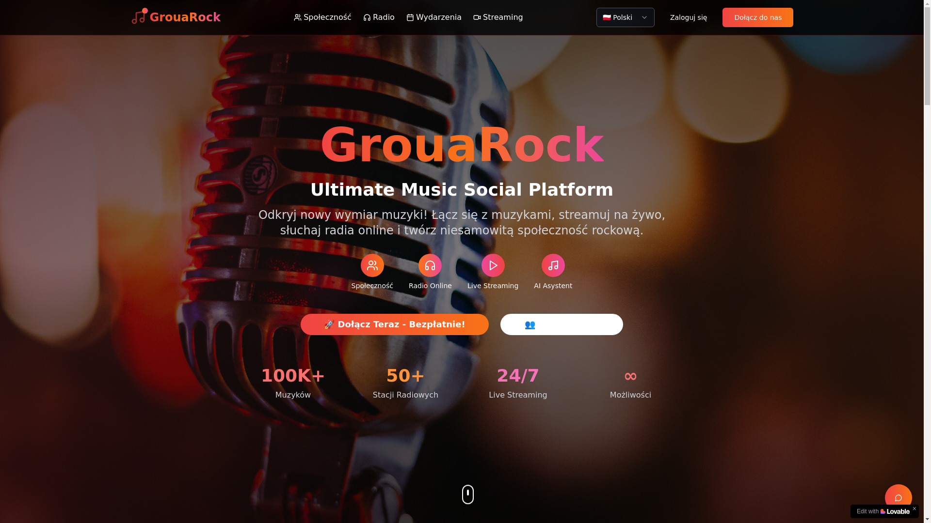 website screenshot of https://grouaradio.com/