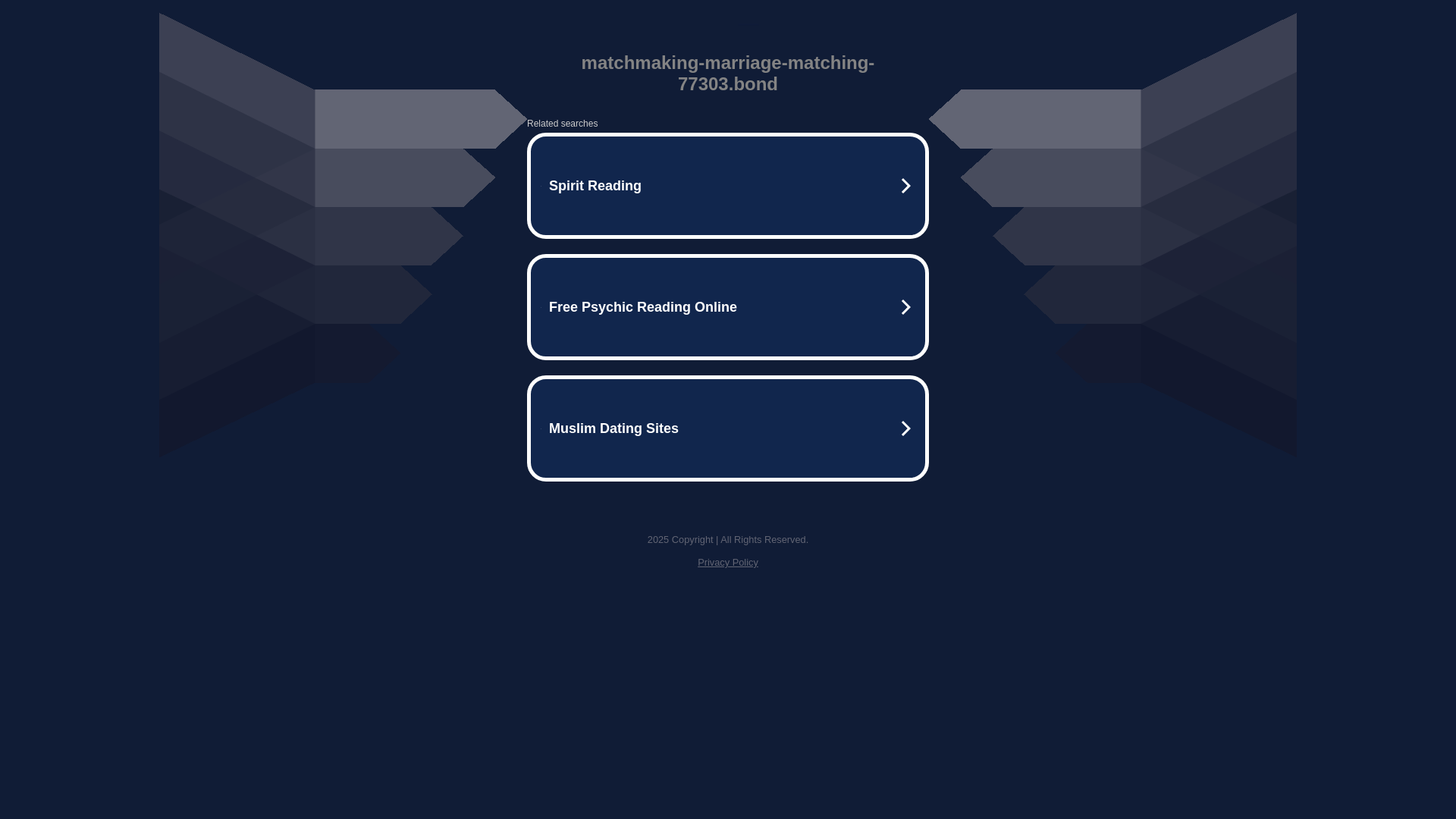 website screenshot of https://matchmaking-marriage-matching-77303.bond/