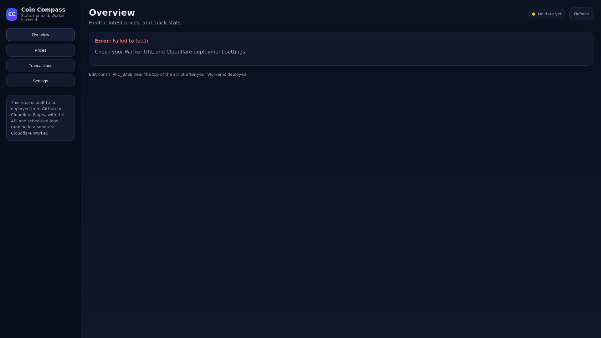 website screenshot of https://coinstracker.pages.dev/