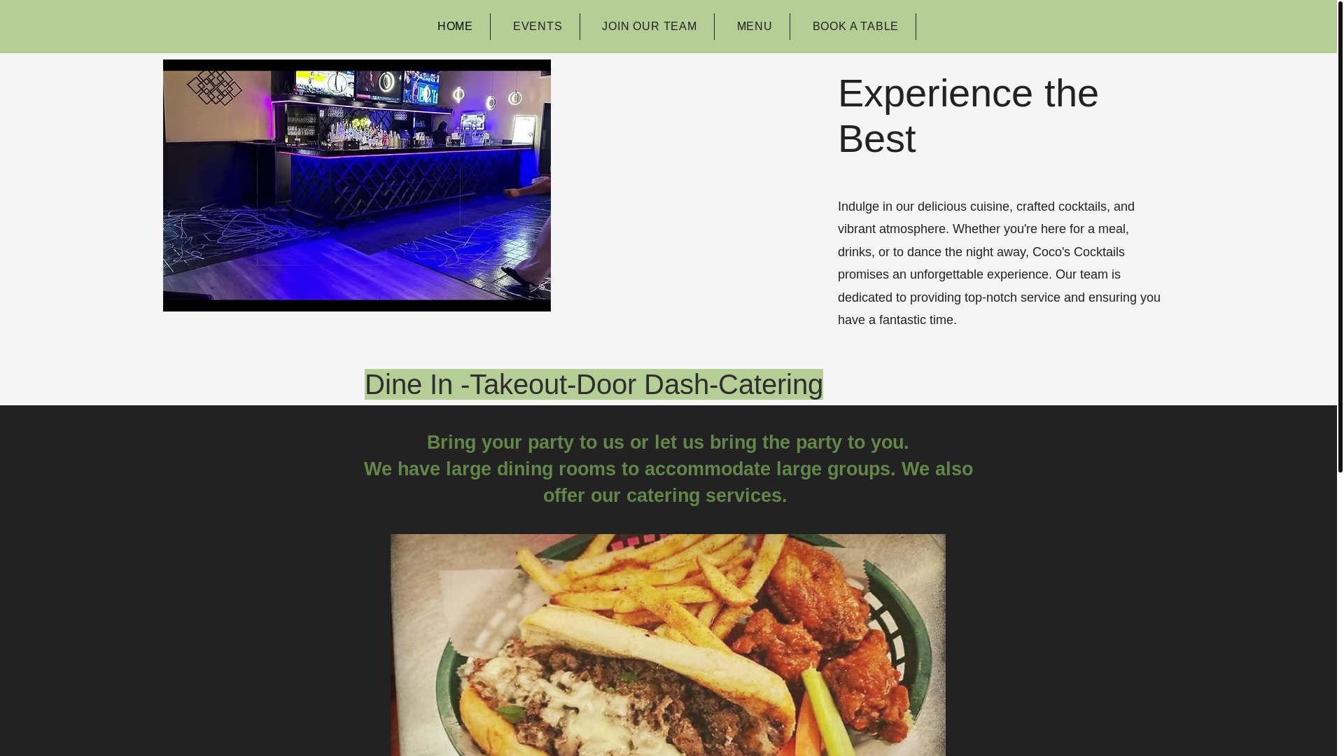 website screenshot of https://cocoscocktailsgreenville.com/