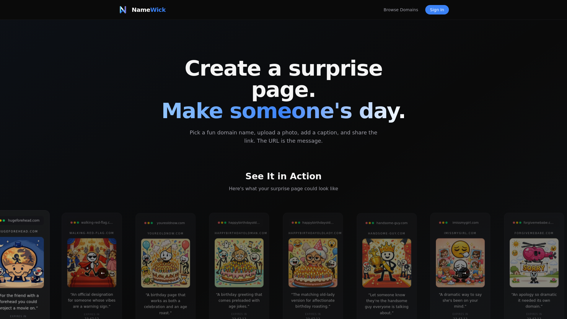 website screenshot of https://nicetrysuperdiddy.com/