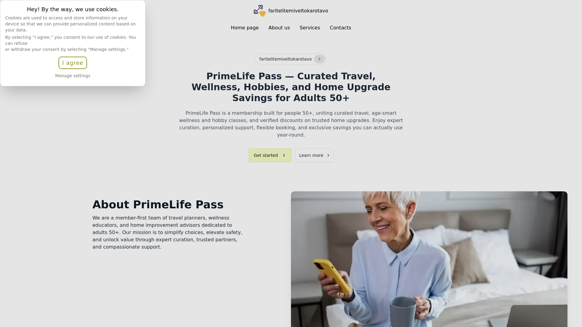 website screenshot of https://faritelitemiveltokarotavo.digital/