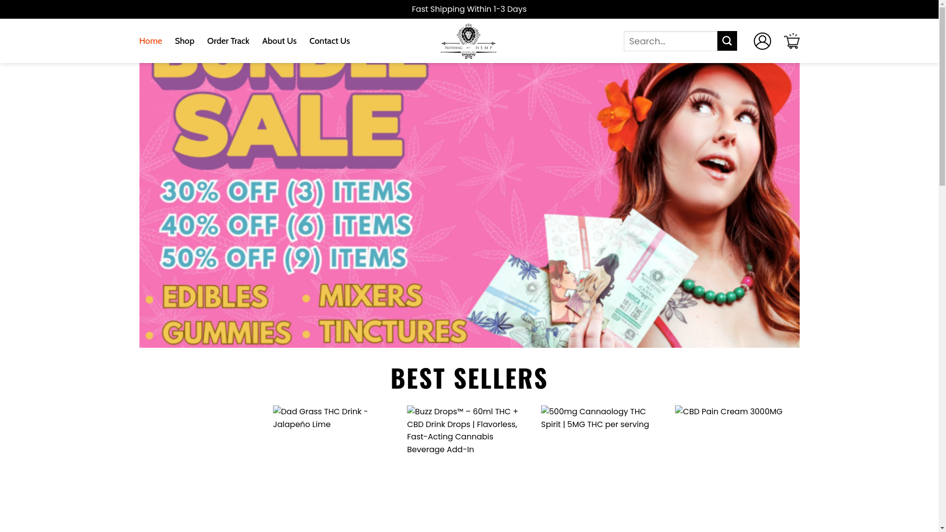 website screenshot of https://elitenothingbuthemp.shop/