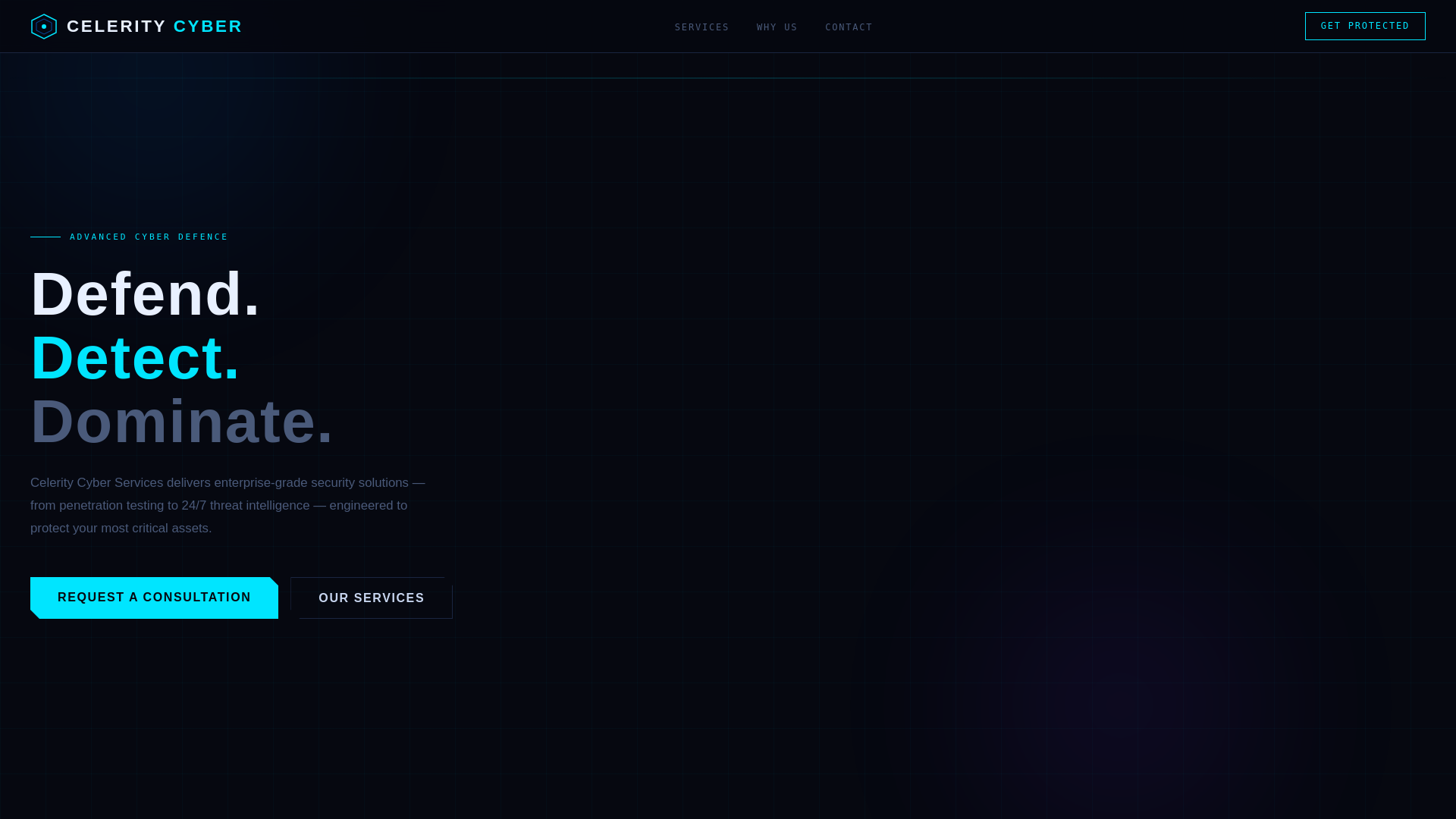 website screenshot of https://celeritycyberservices.cloud