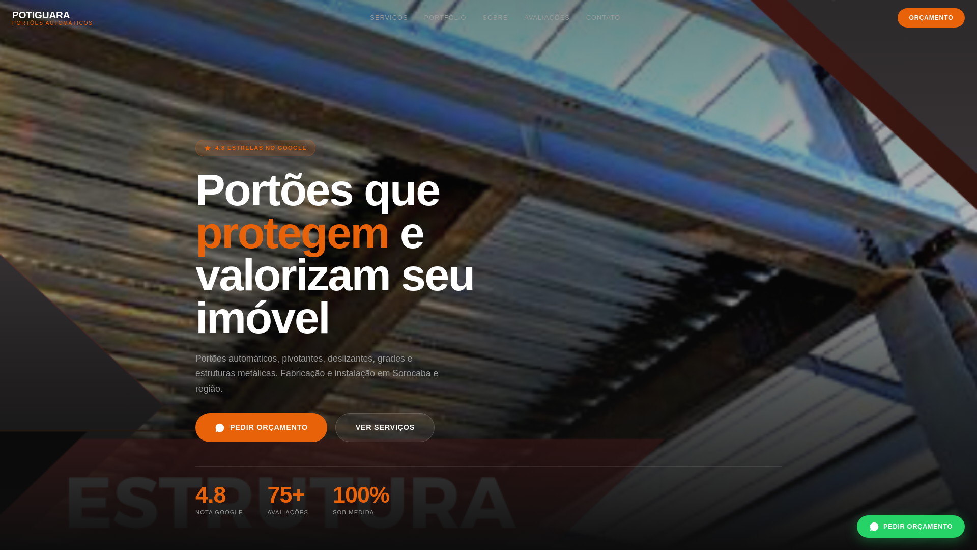 website screenshot of https://potiguara-portoes.pages.dev/