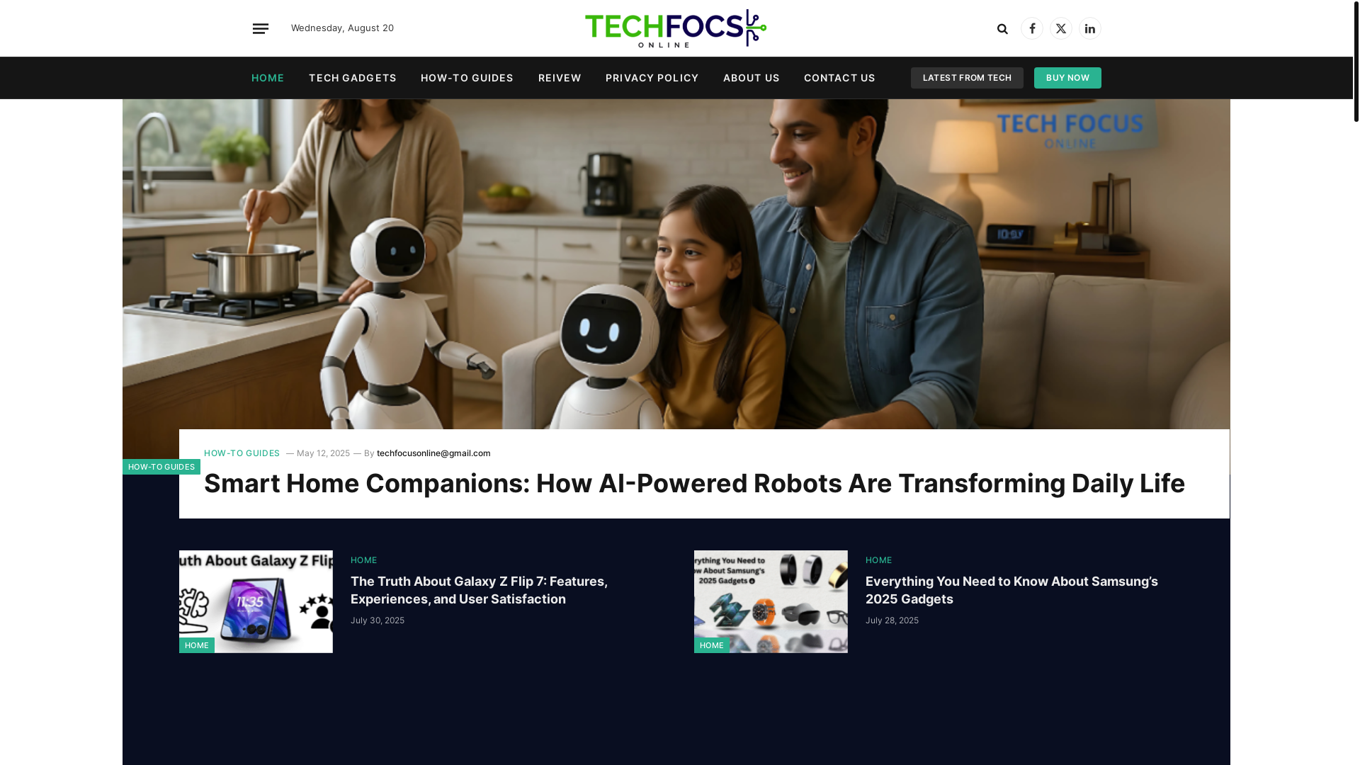 website screenshot of https://techfocusguide.com/
