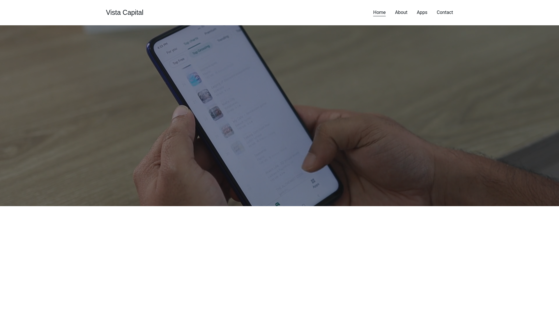 website screenshot of https://vista-capital.group