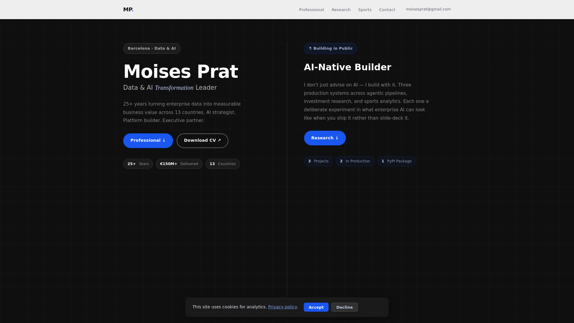website screenshot of https://moisesprat.dev
