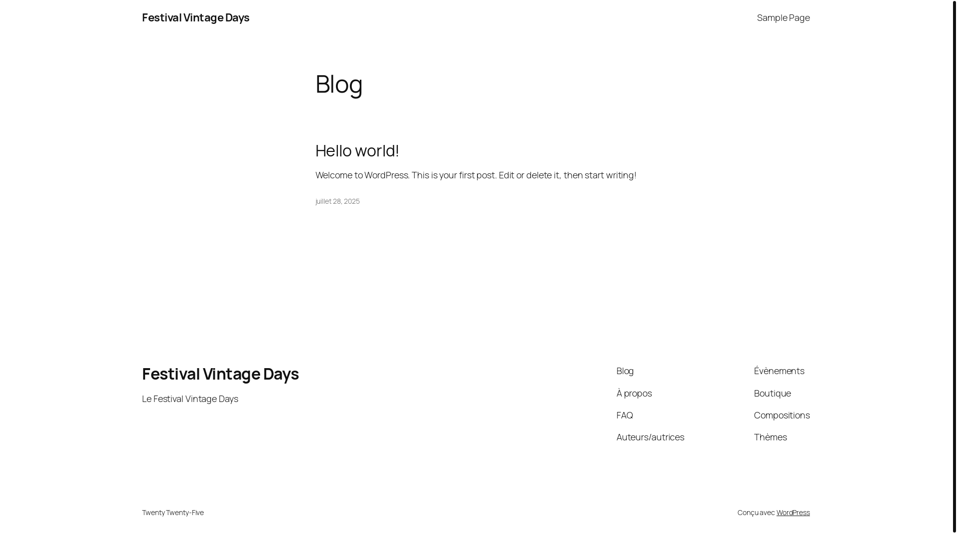 website screenshot of https://festival-vintagedays.com/