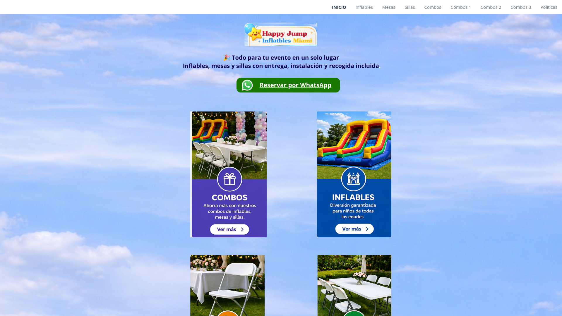 website screenshot of https://happyjumpmiami.com/