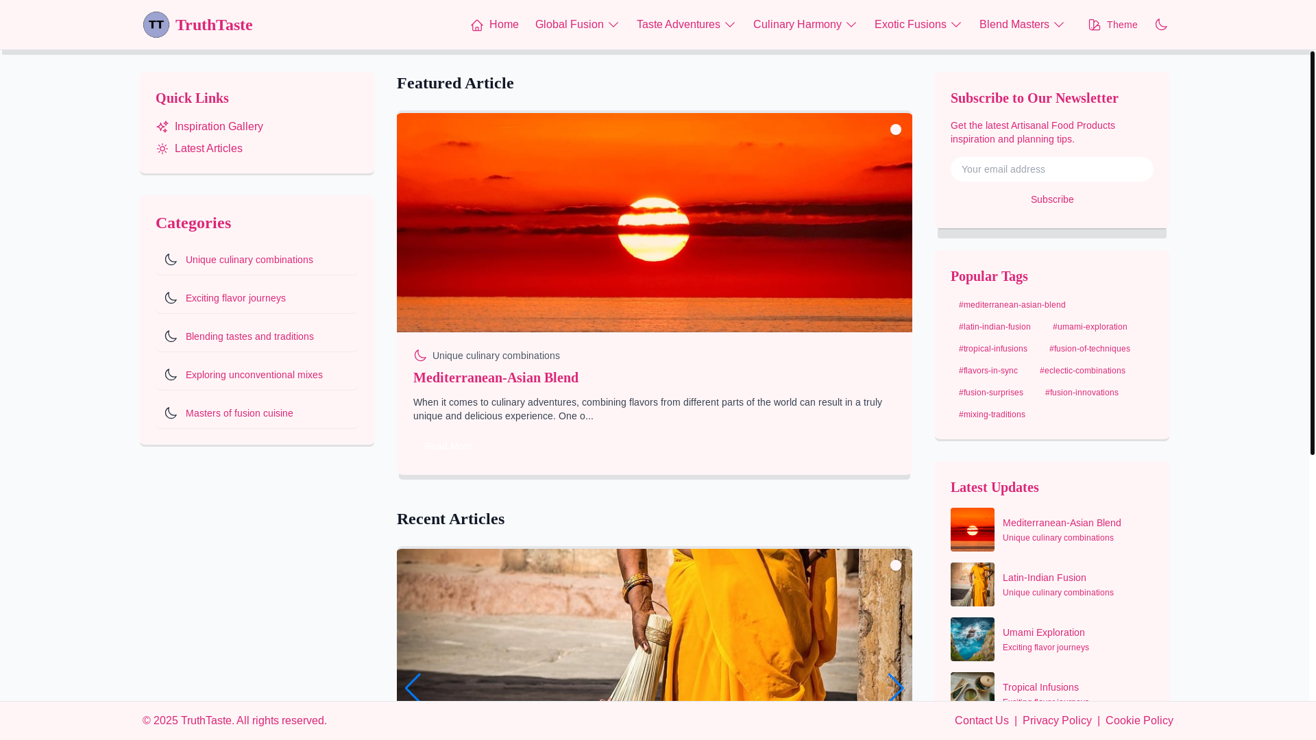 website screenshot of https://veracityfood.food/