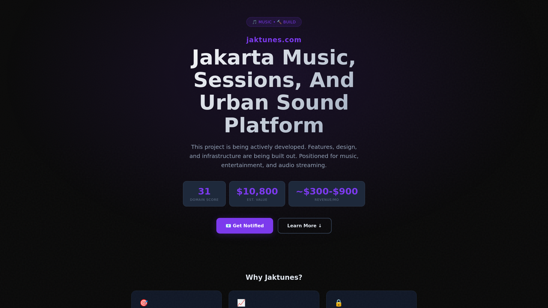 website screenshot of https://jaktunes.com