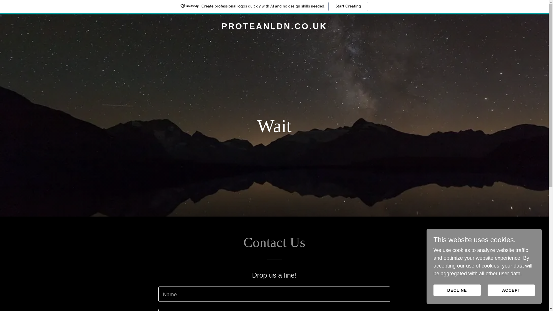 website screenshot of https://proteanldn.co.uk/