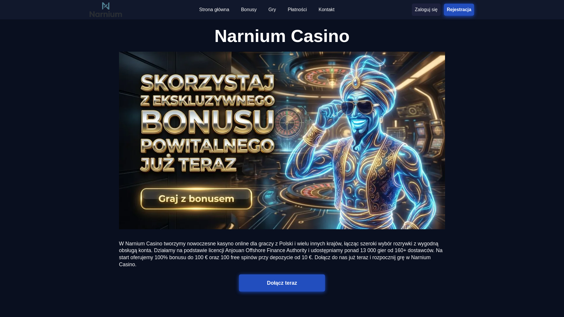 website screenshot of https://narniumcasino-pl-49214.pages.dev/