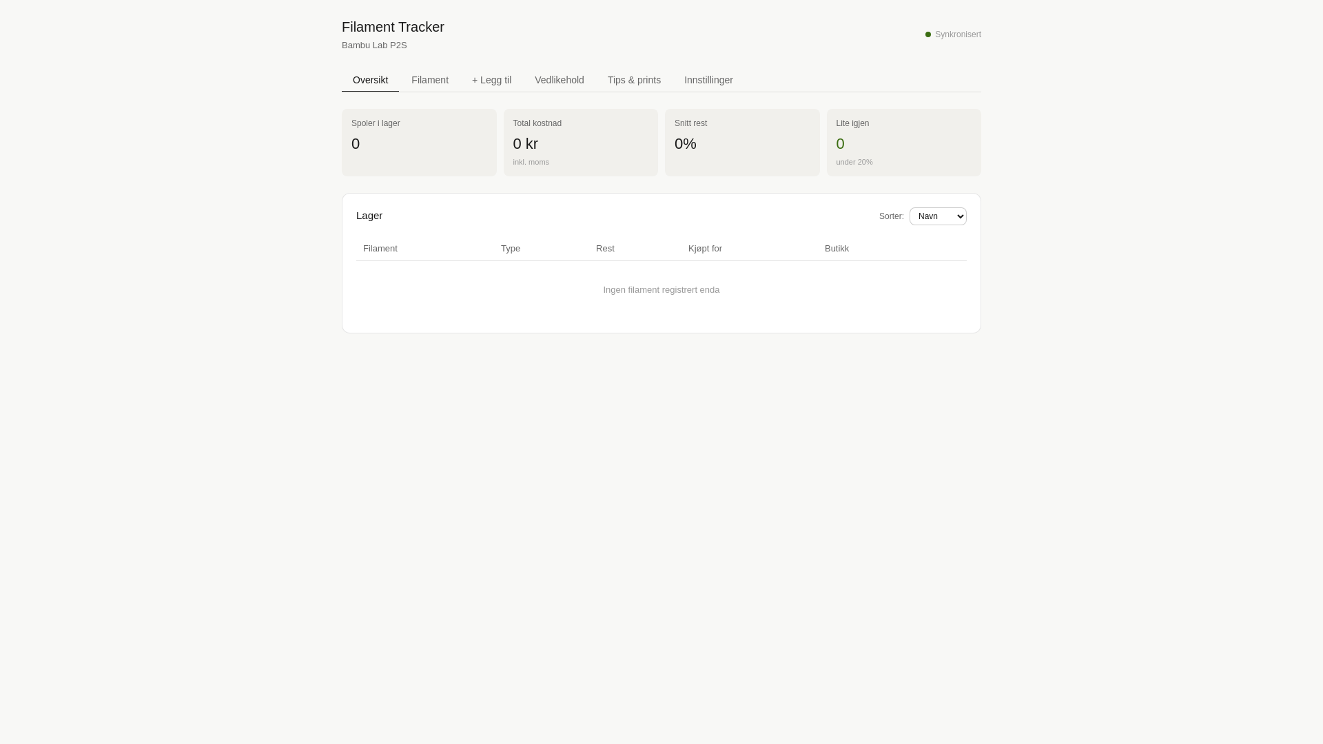 website screenshot of https://filament-tracker.pages.dev/