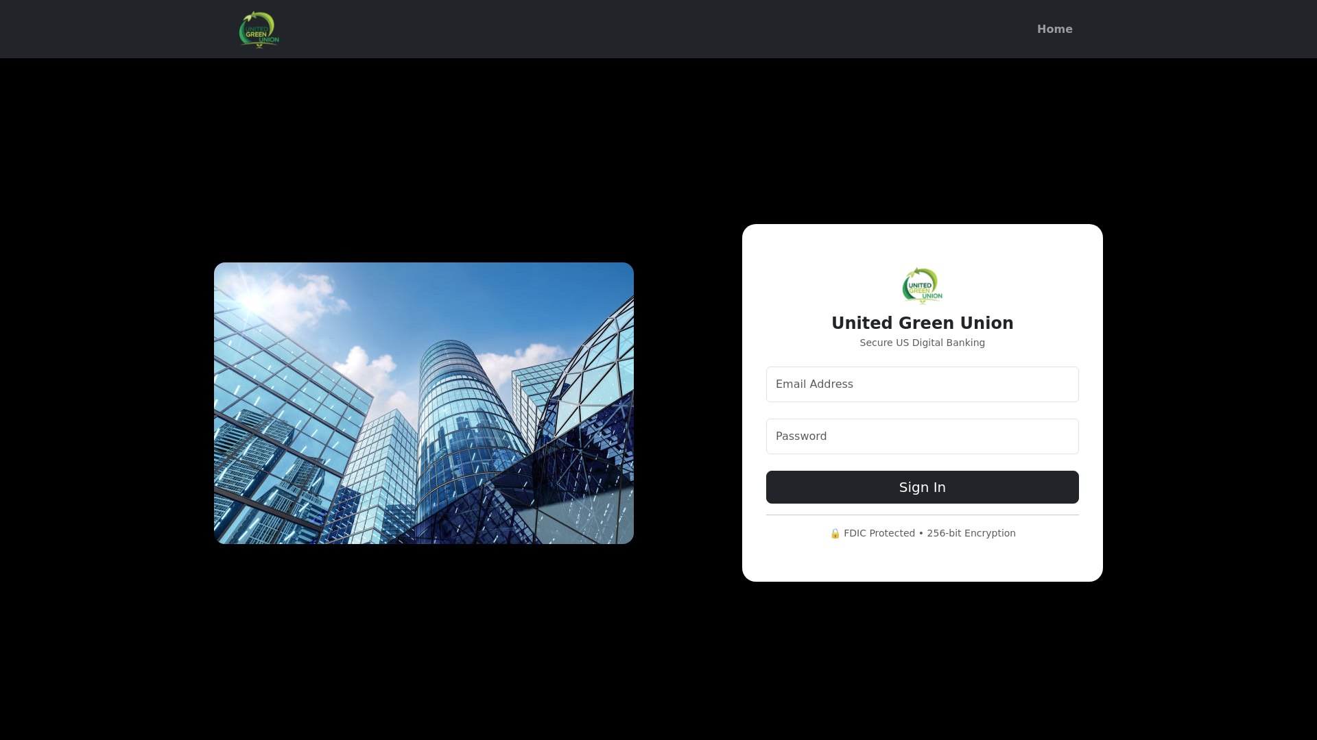 website screenshot of https://unitedgreenunion.com/