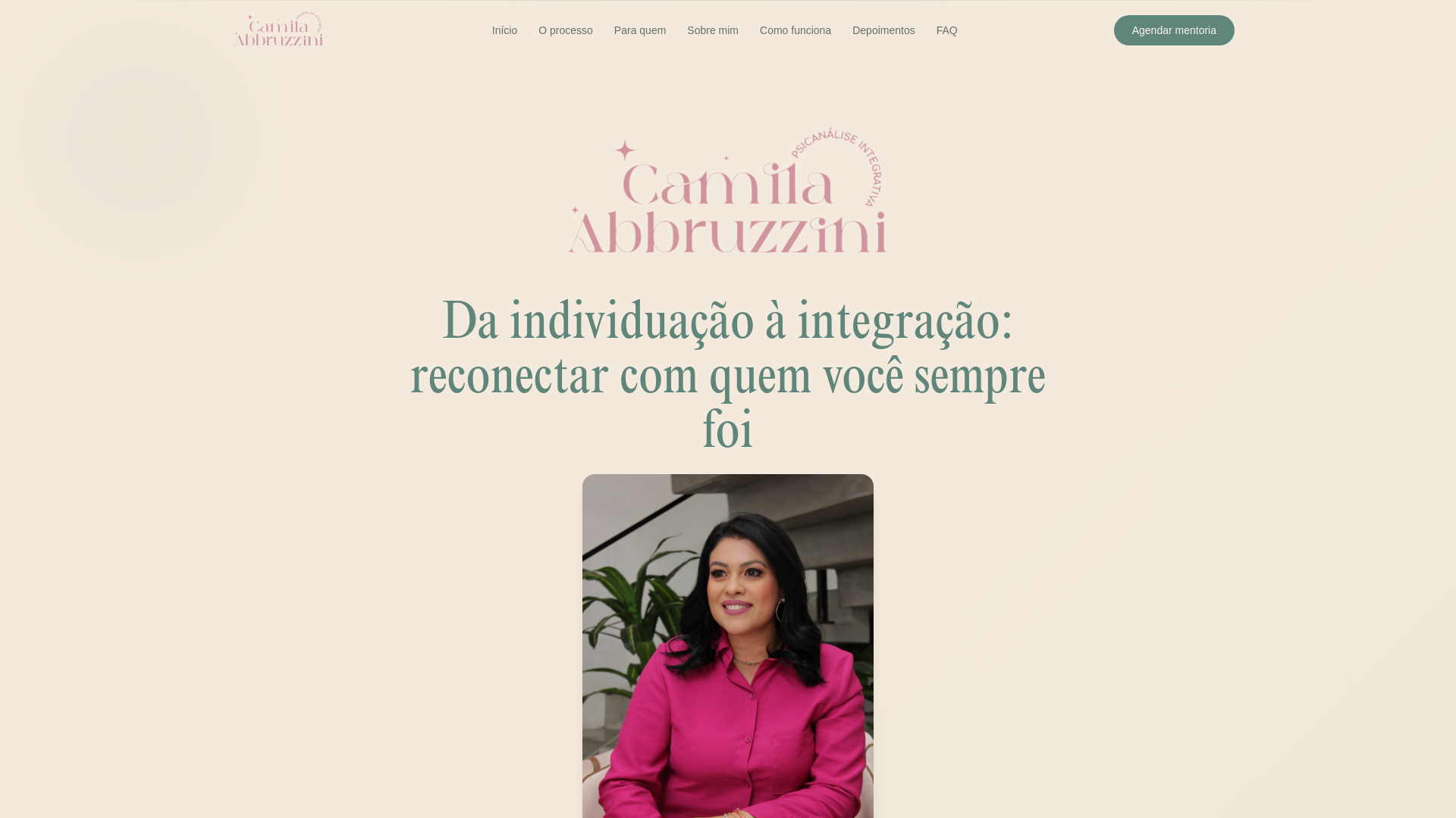 website screenshot of https://camilabbruzzini.com.br/