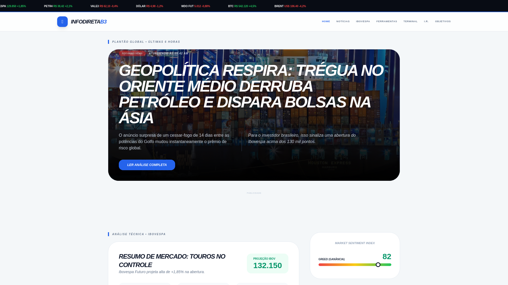 website screenshot of https://infodiretab3.com.br/