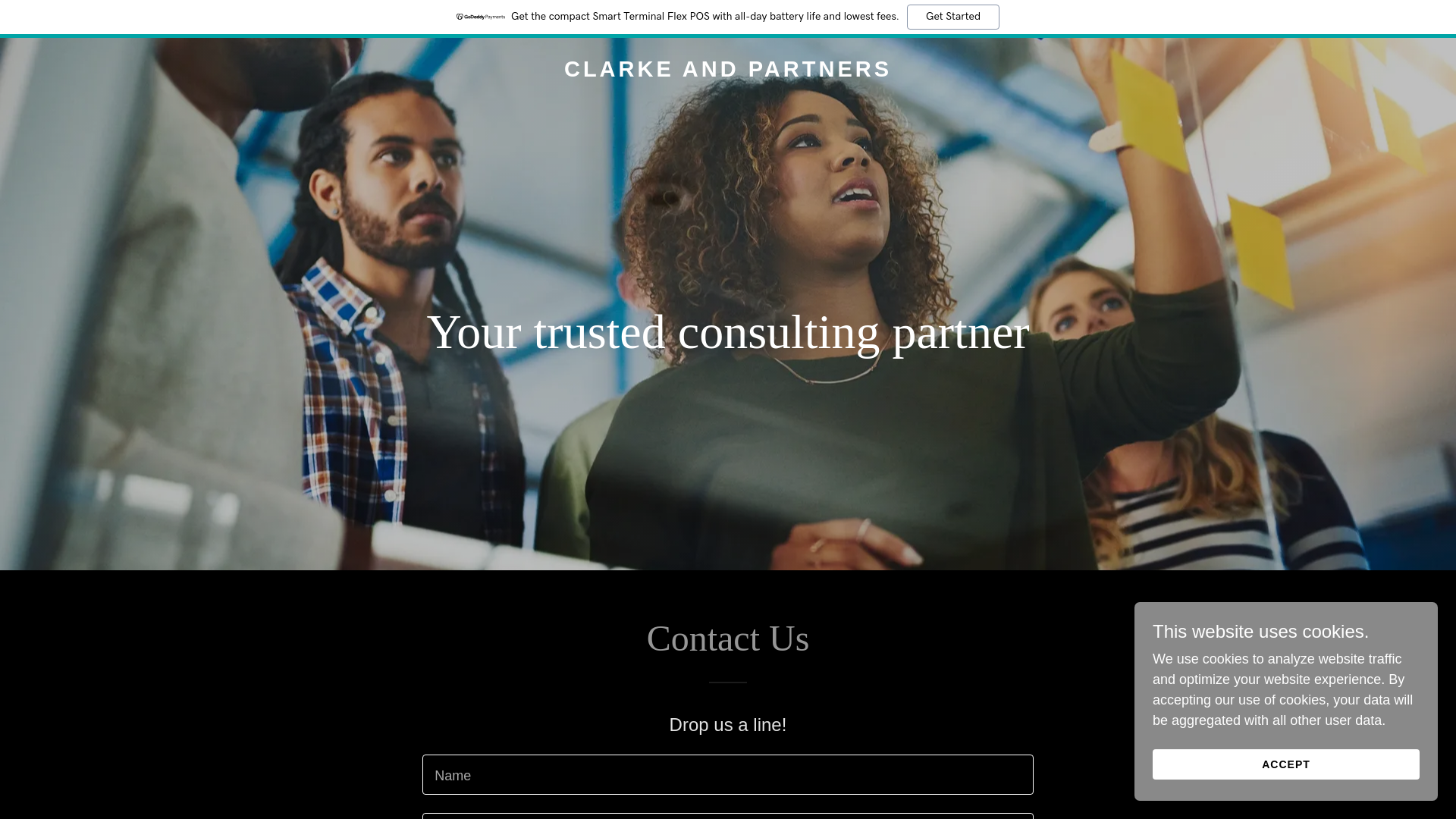 website screenshot of https://clarkeandpartners.ca/