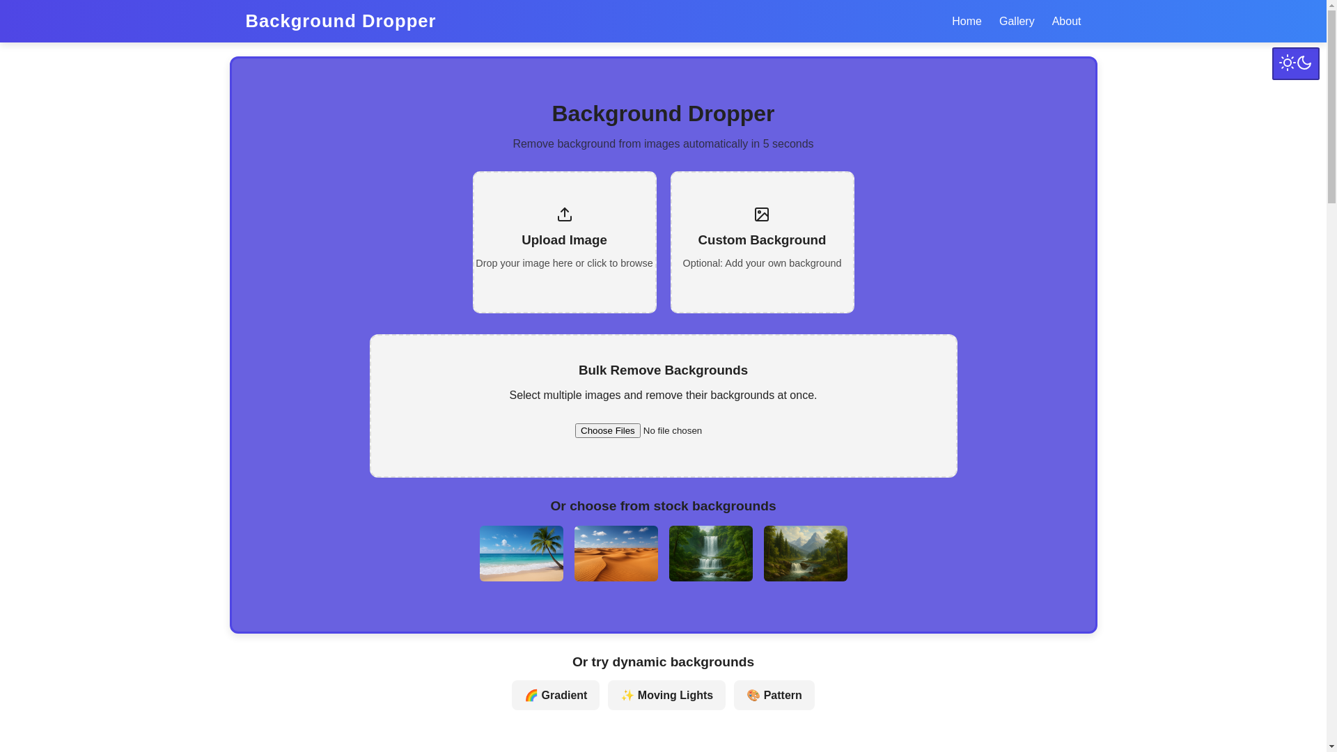 website screenshot of https://backgrounddropper.online/