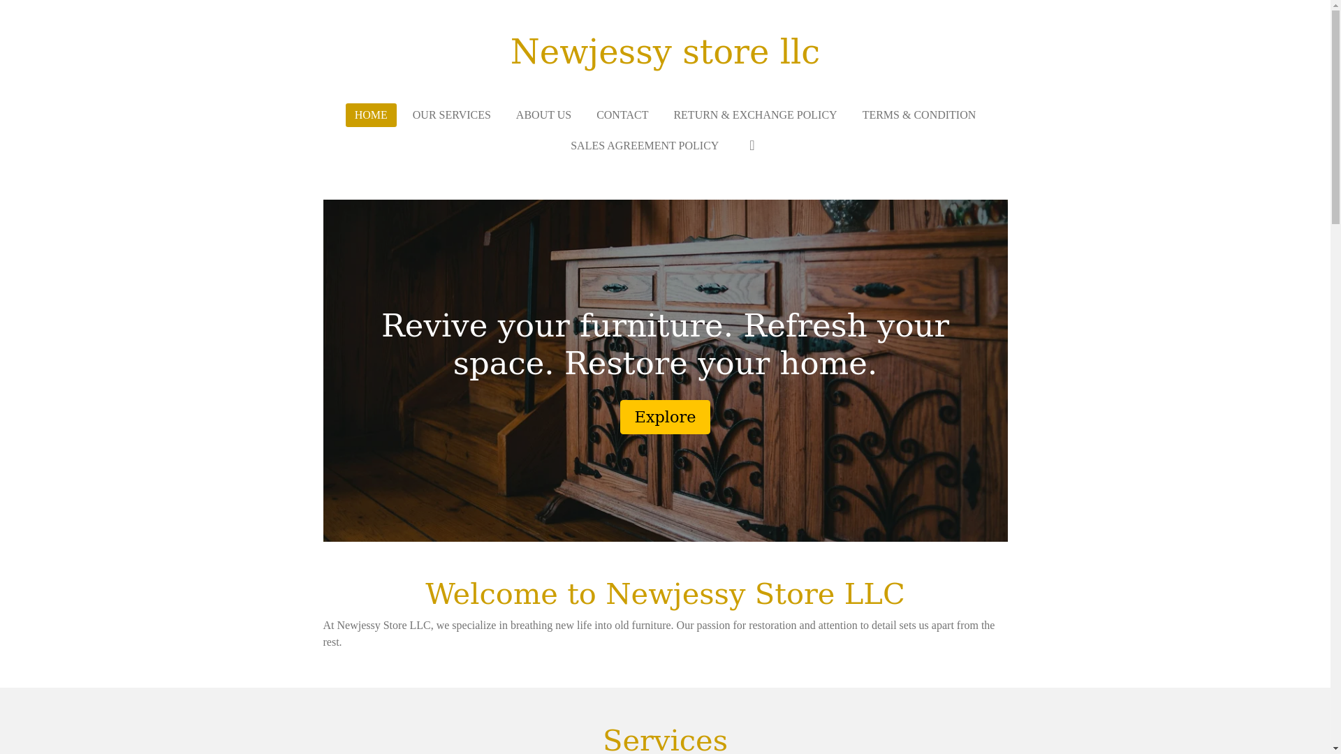 website screenshot of https://newjessystorellc.com/