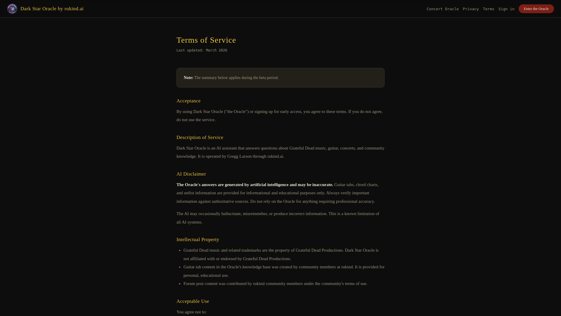 website screenshot of https://www.rukind.ai/terms