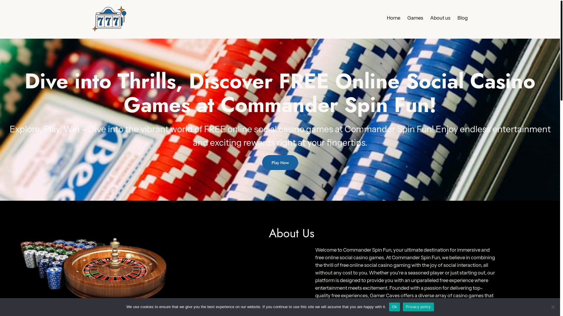 website screenshot of https://commanderspinfun.com/