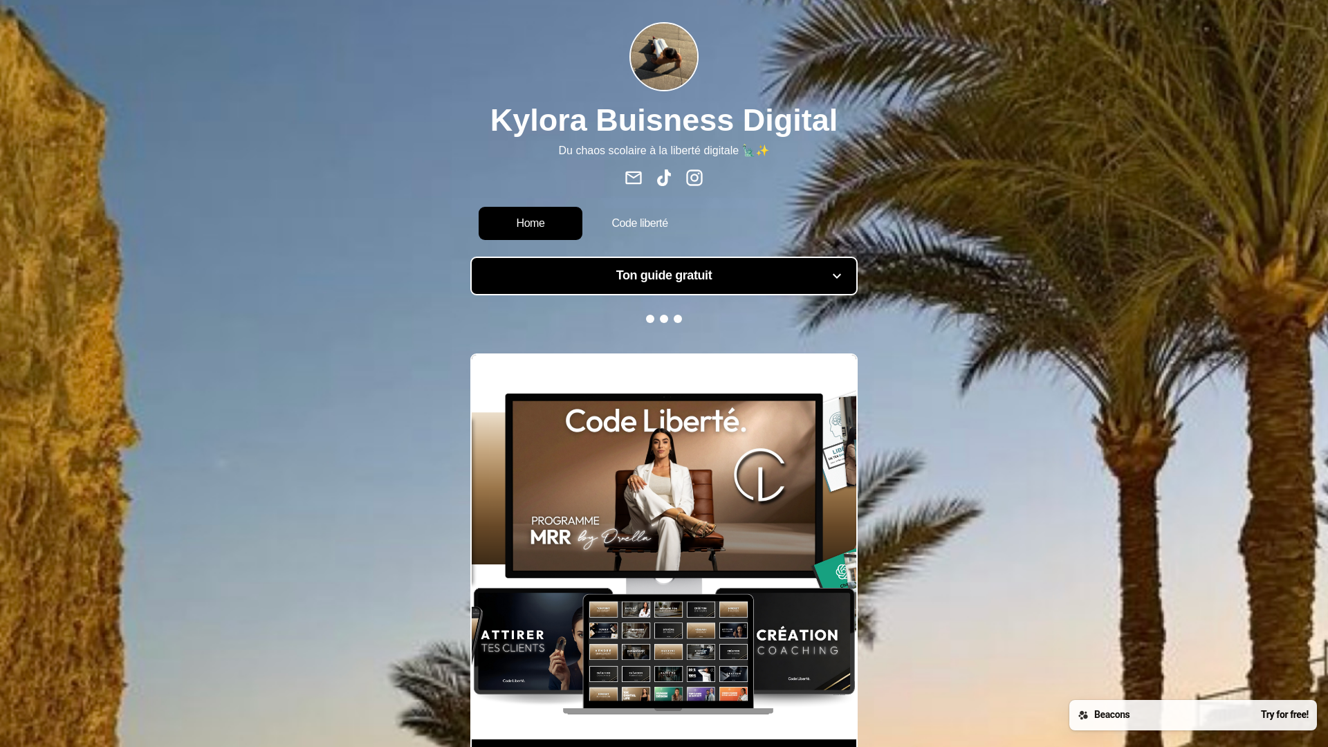 website screenshot of https://kylorabuisnessdigital.com/