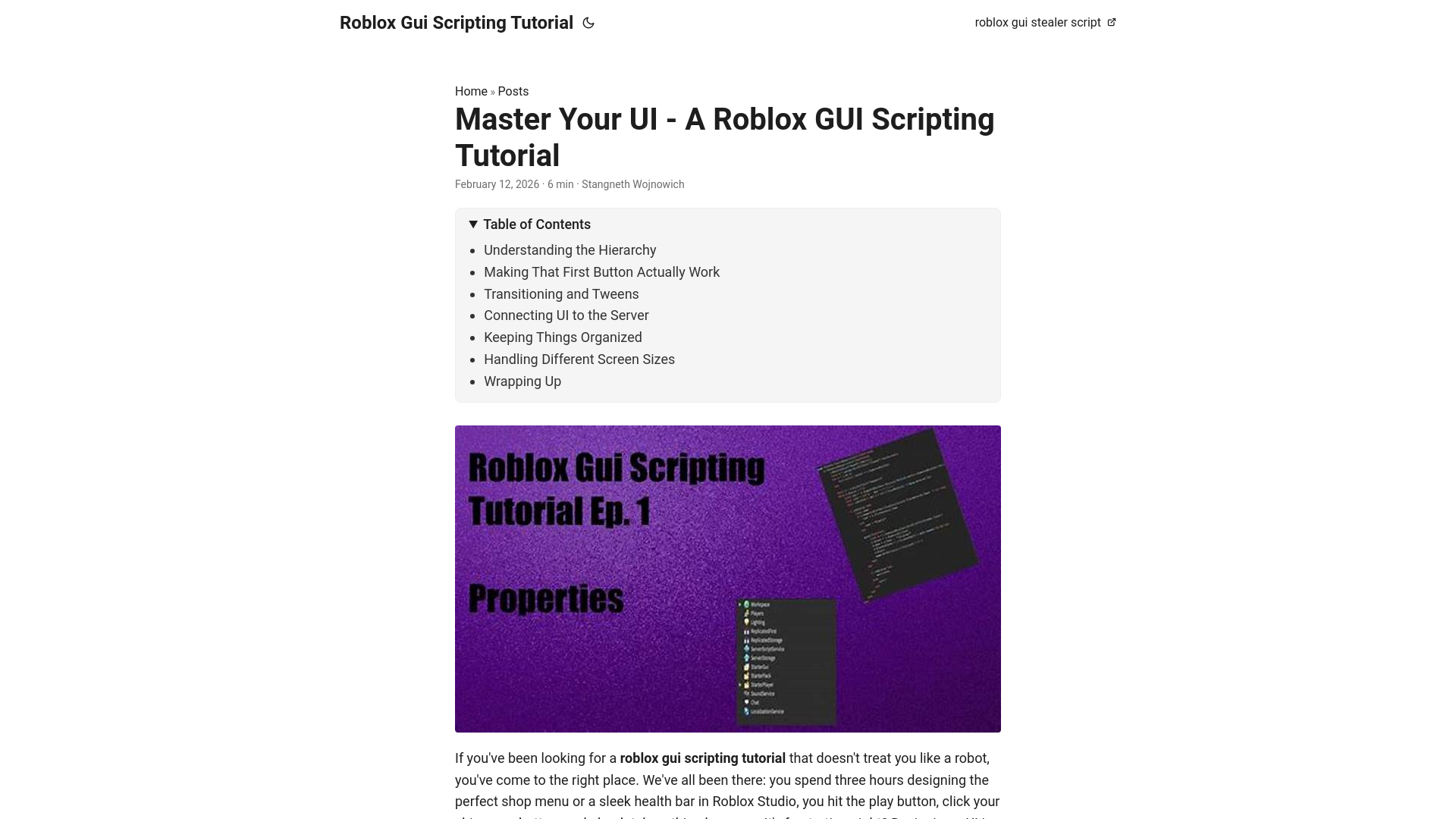 website screenshot of https://roblox-gui-scripting-tutorial.pages.dev/