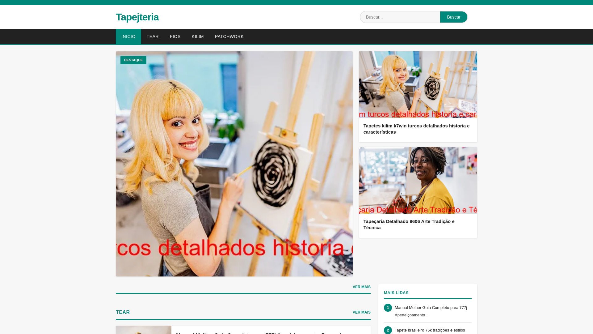 website screenshot of https://tapejteria1.com