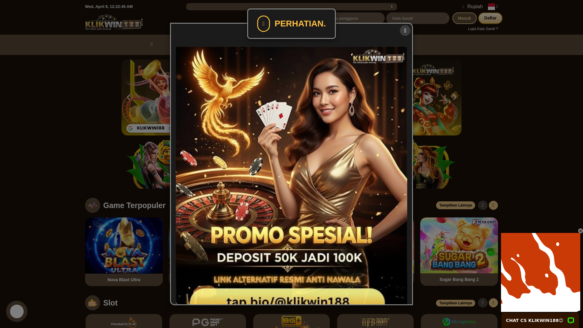 website screenshot of https://atkwin.online/