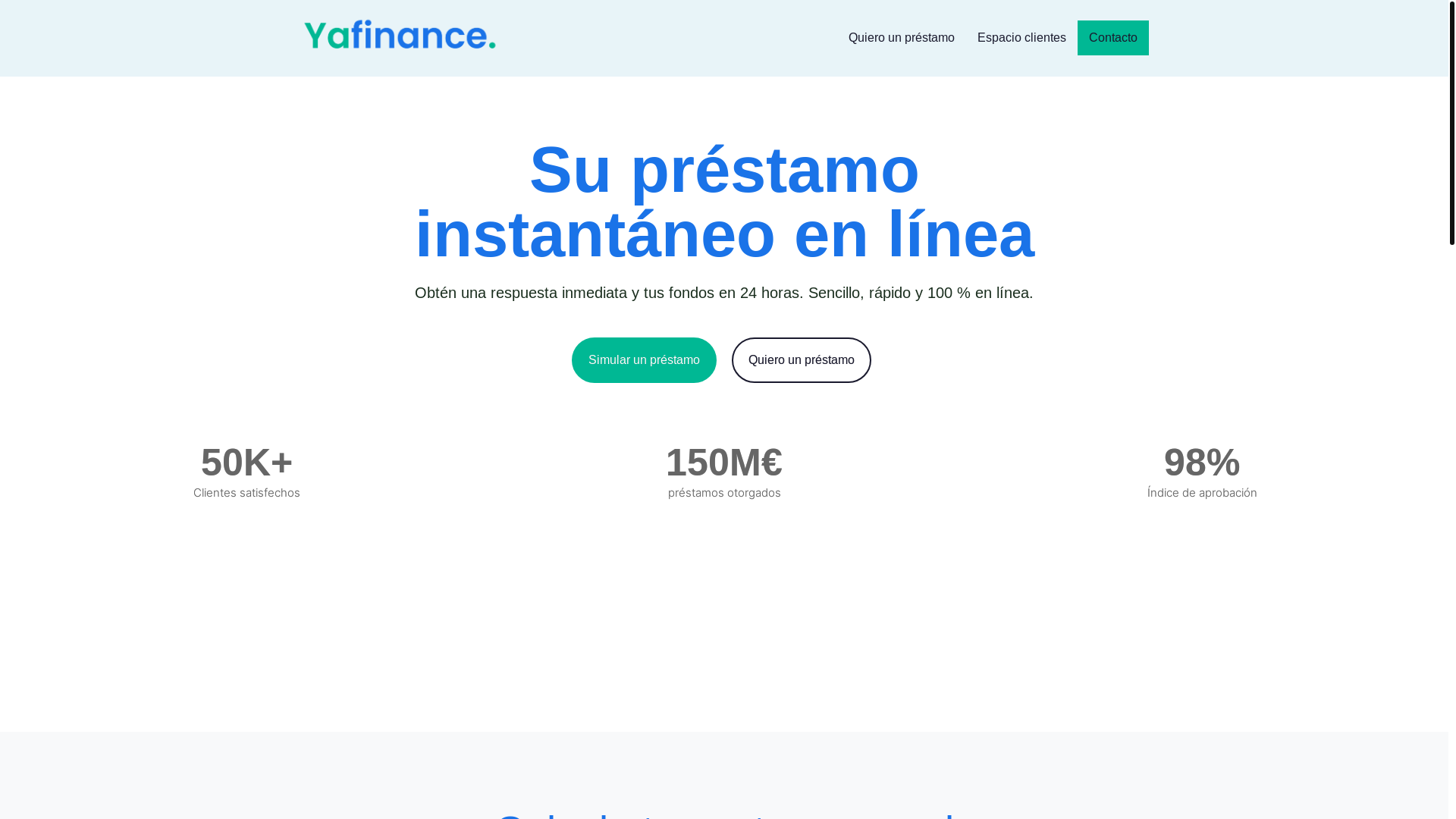 website screenshot of https://yafinancegroup.com/