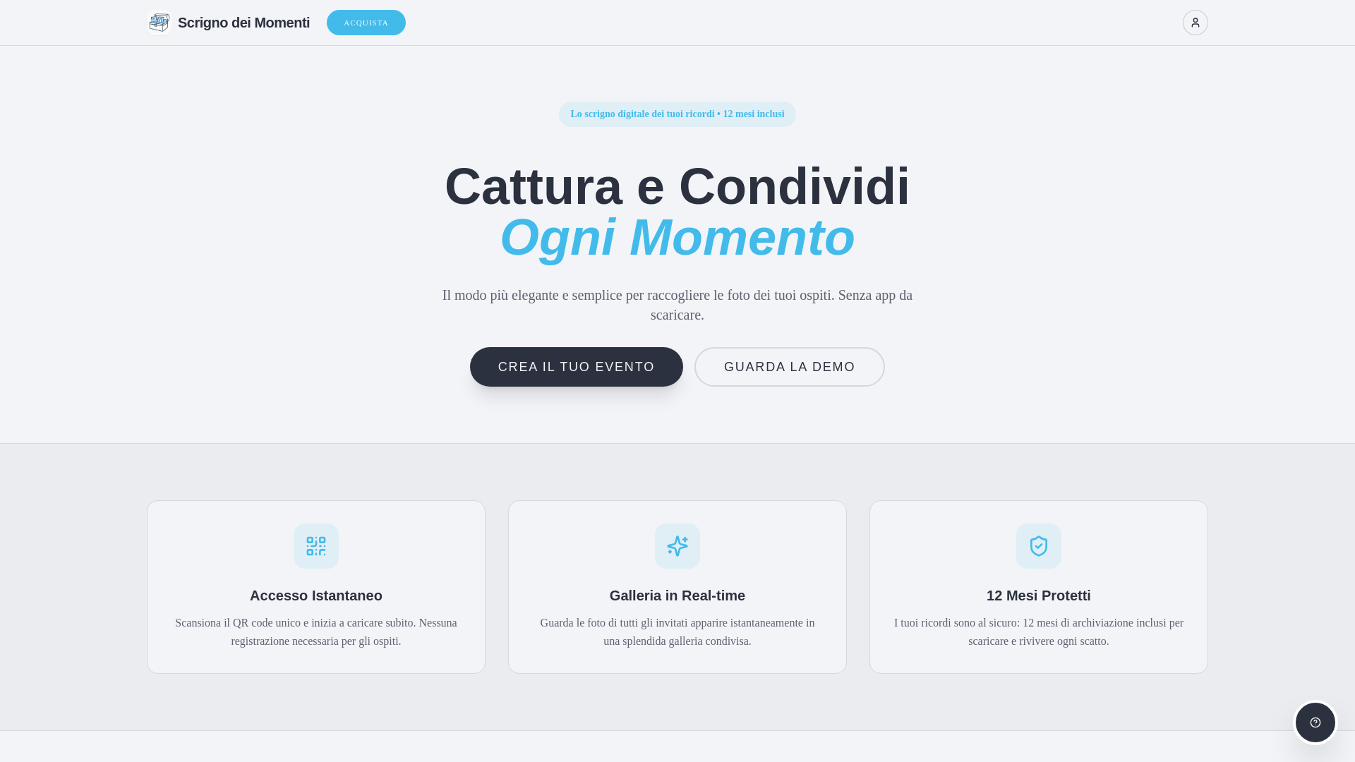 website screenshot of https://scrignodeimomenti.it/