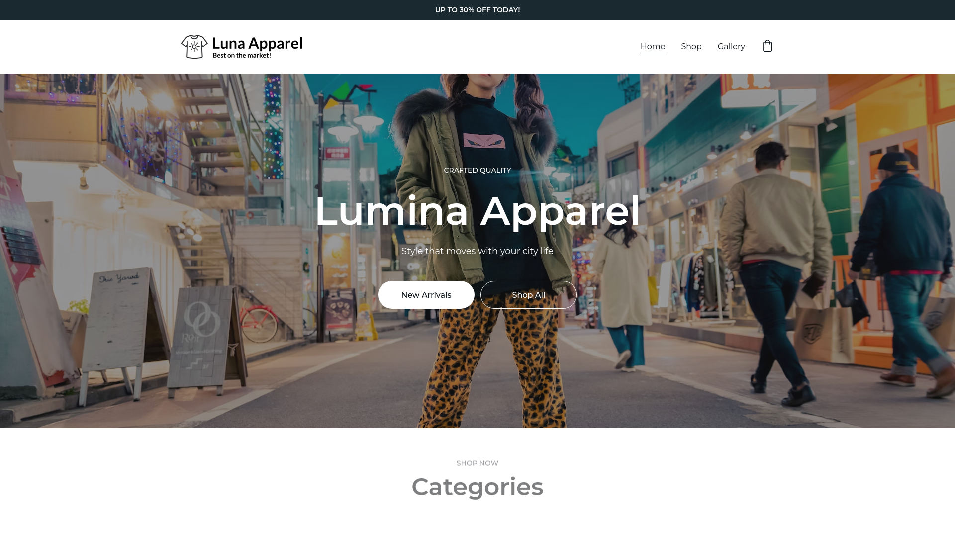 website screenshot of https://ecom-test-builder.com/