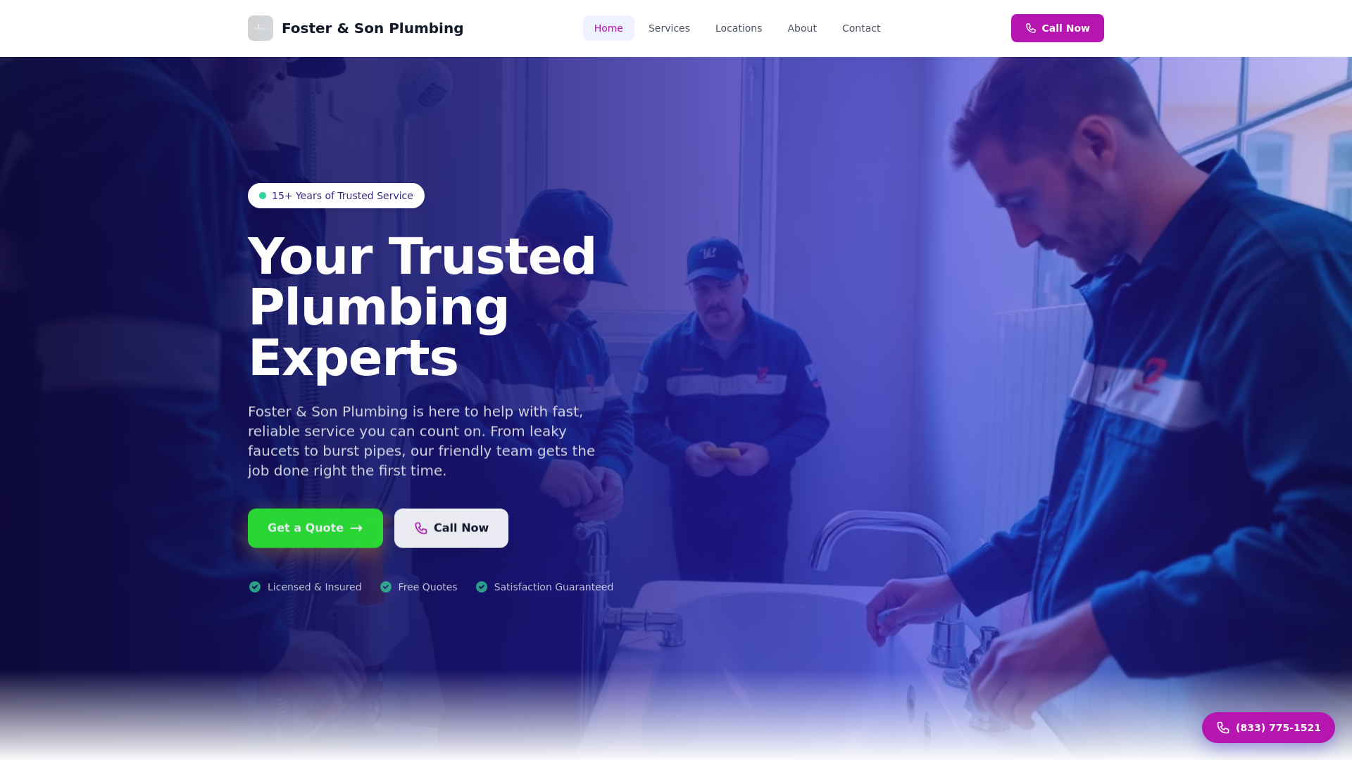 website screenshot of https://fosterandsonplumbingco-com.pages.dev/