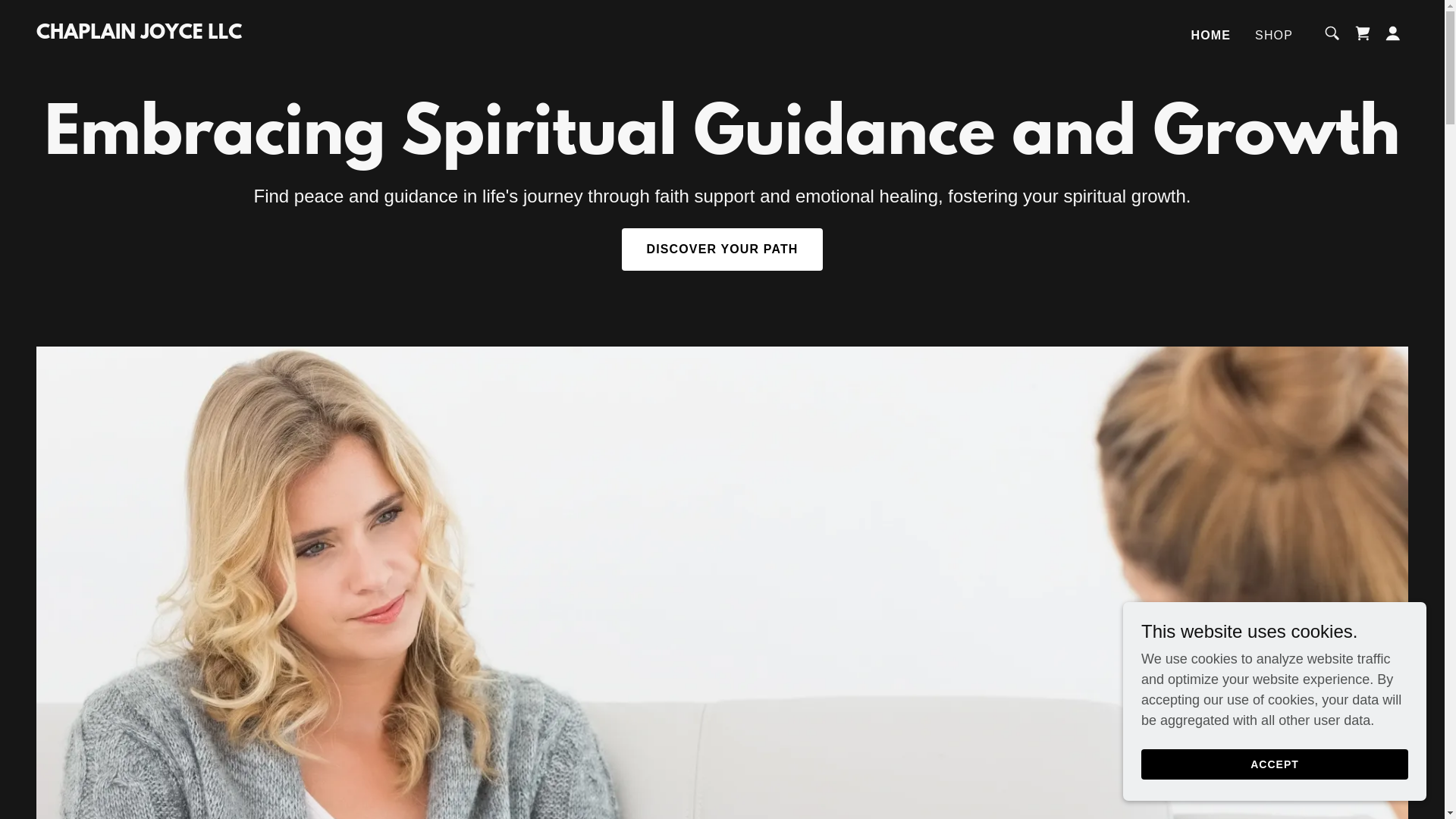 website screenshot of https://elevateyourspiritchaplainjoycellc.com/