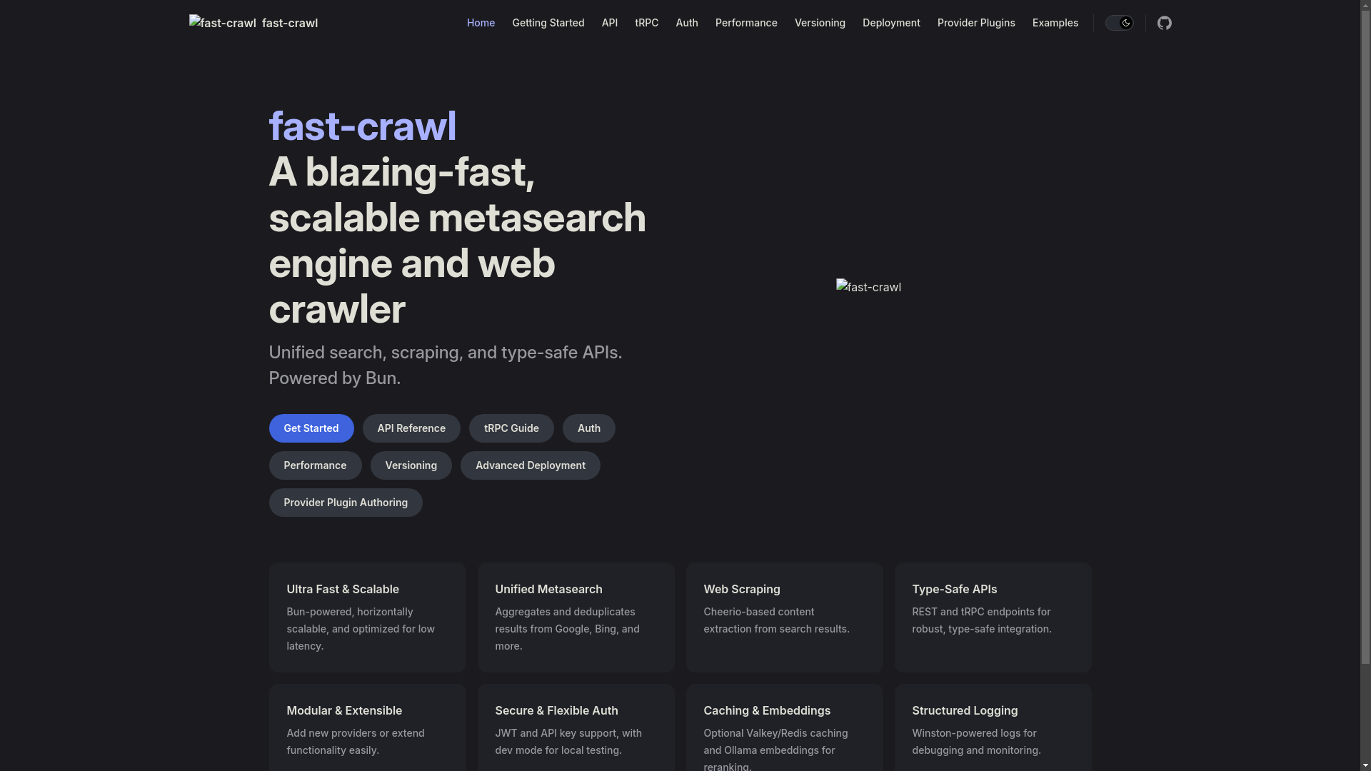 website screenshot of https://fast-crawl.pages.dev/