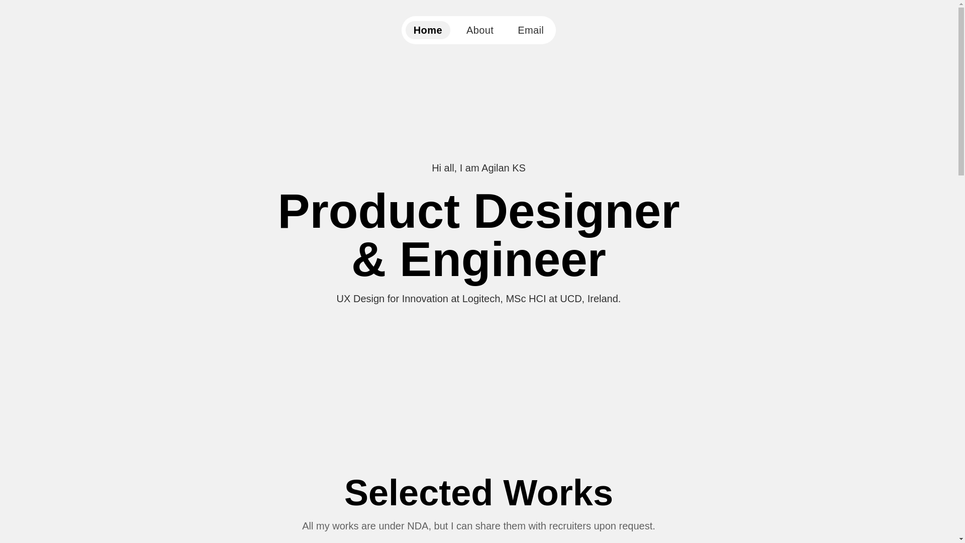 website screenshot of https://agilan-portfolio.pages.dev/
