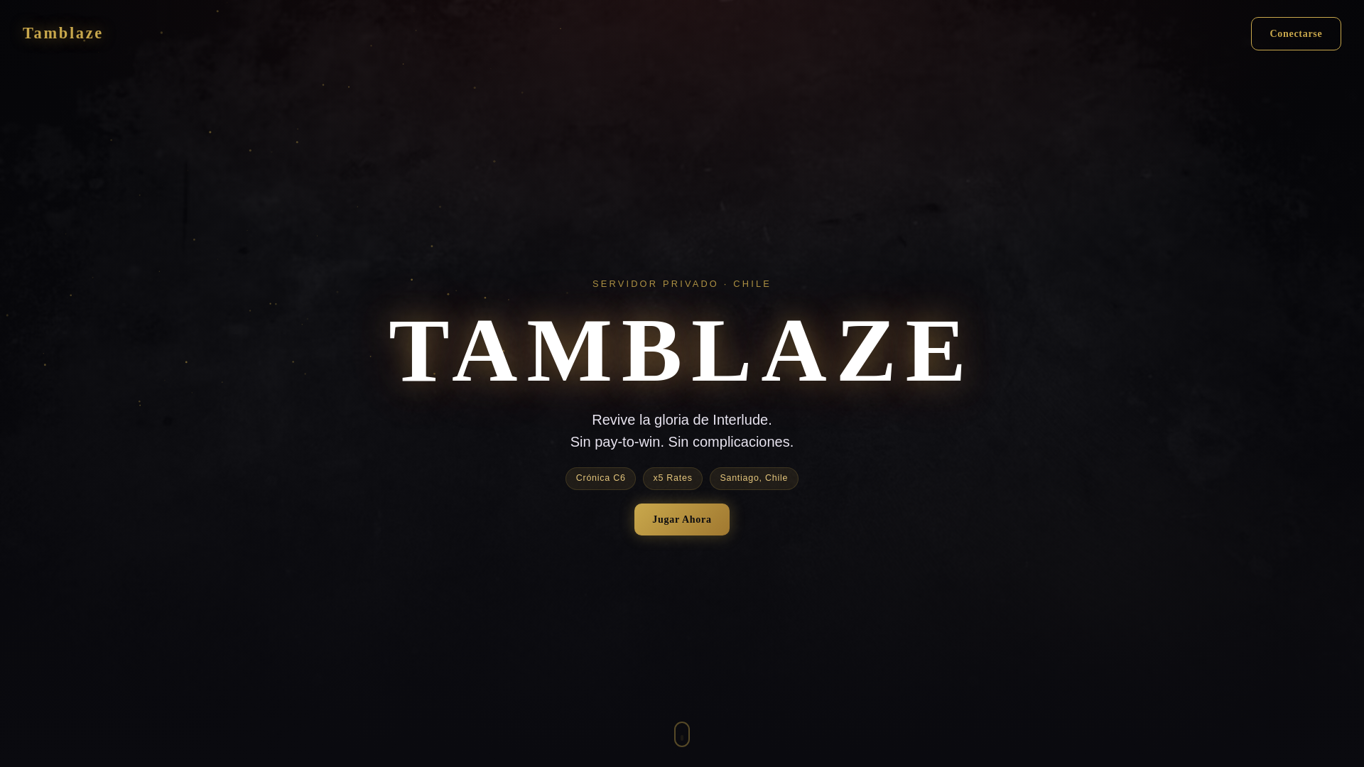 website screenshot of https://tamblaze-webpage.pages.dev/