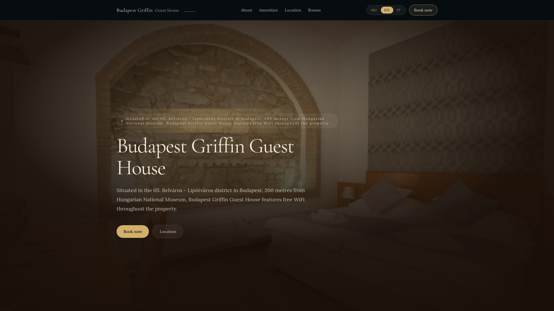 website screenshot of https://budapestgriffin.hu
