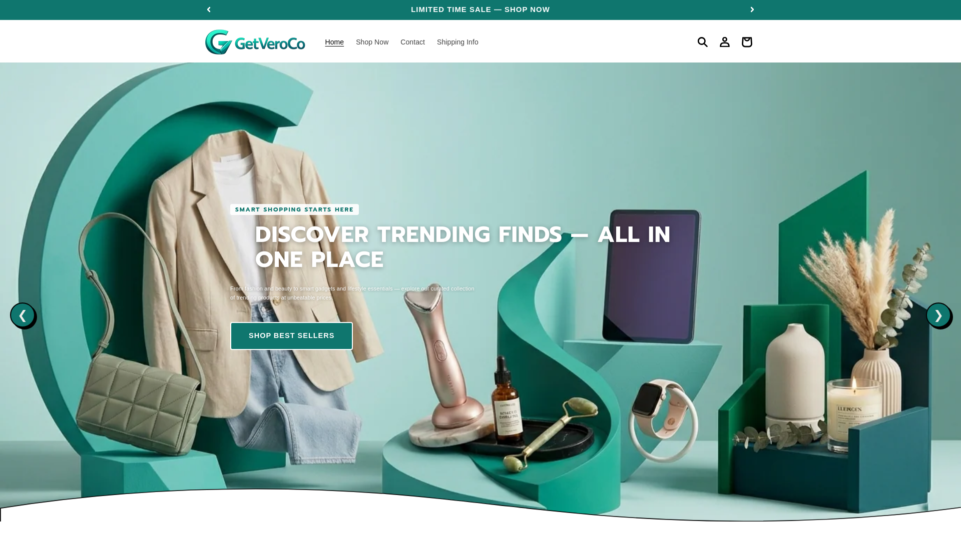 website screenshot of https://shopatgetveroco.co