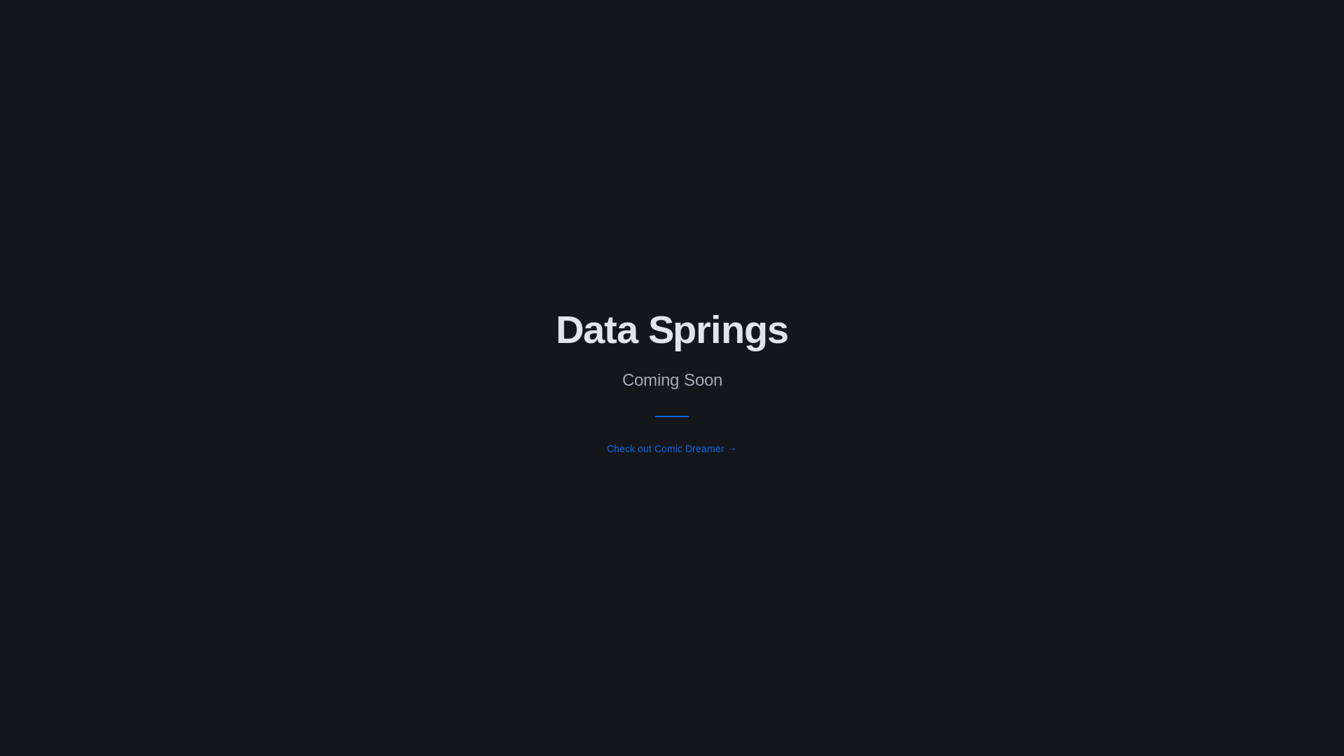 website screenshot of https://dataspringsapps.com/