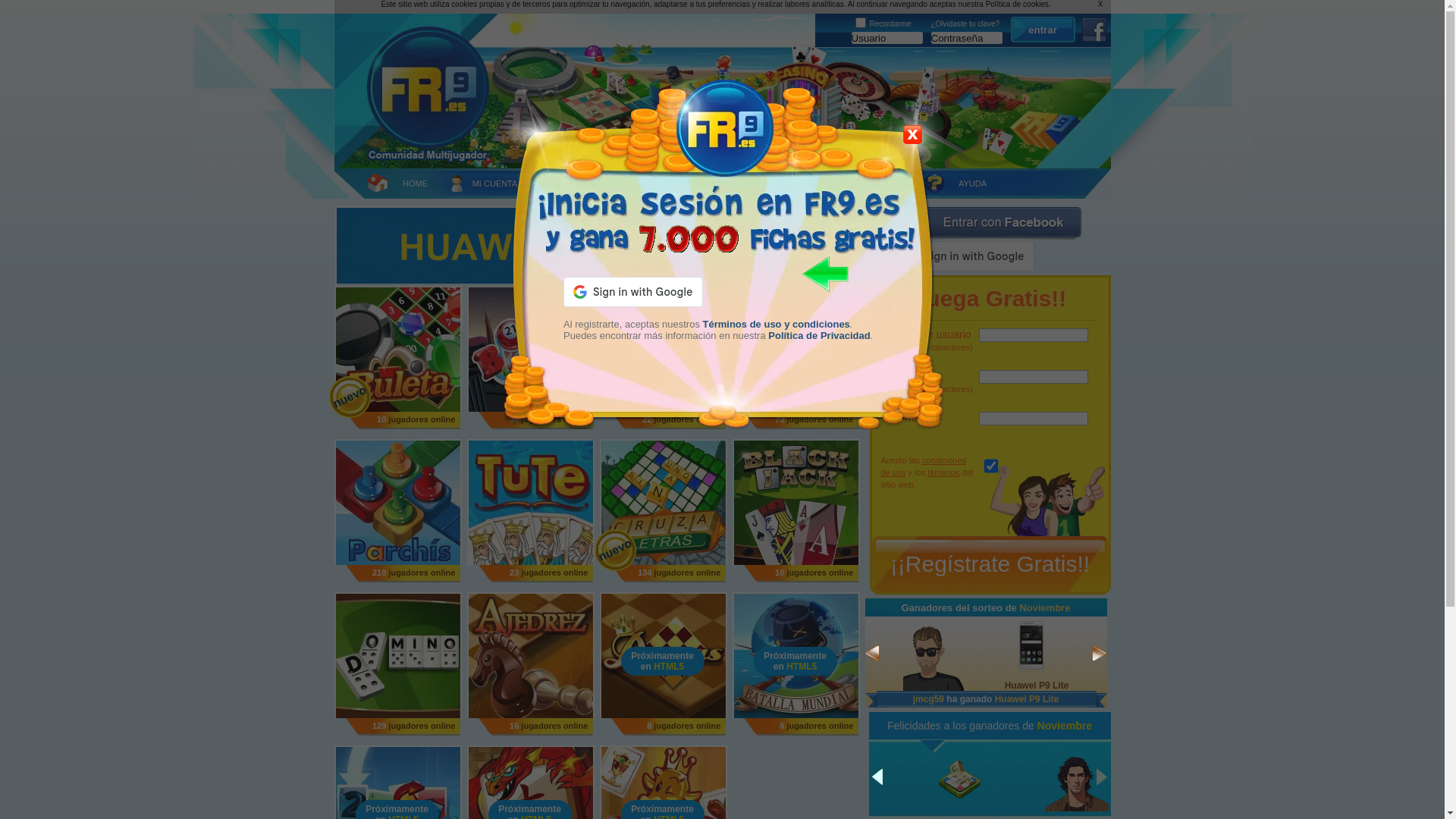 website screenshot of https://www.fr9.es/