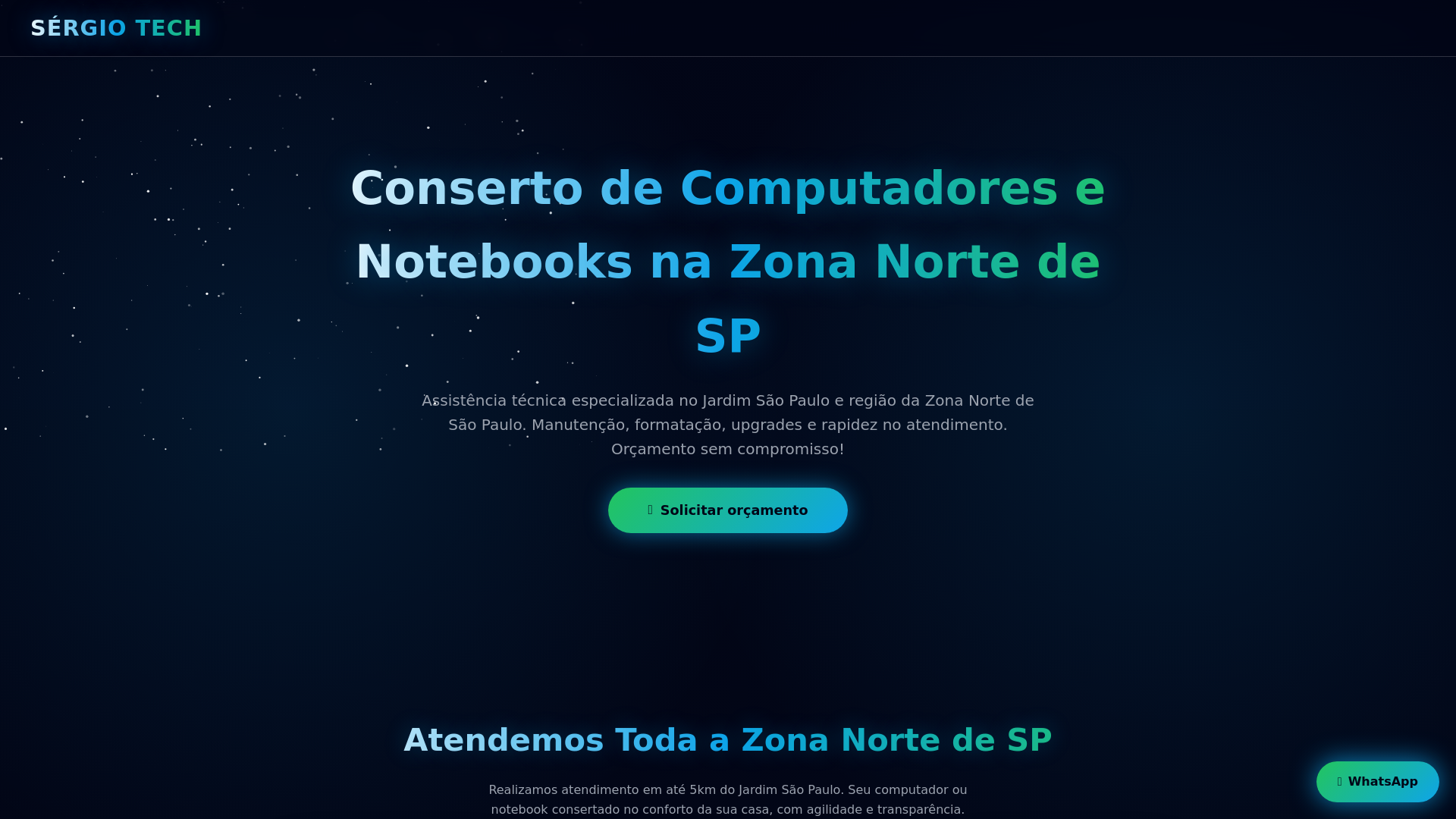 website screenshot of https://sergiopctech.pages.dev/