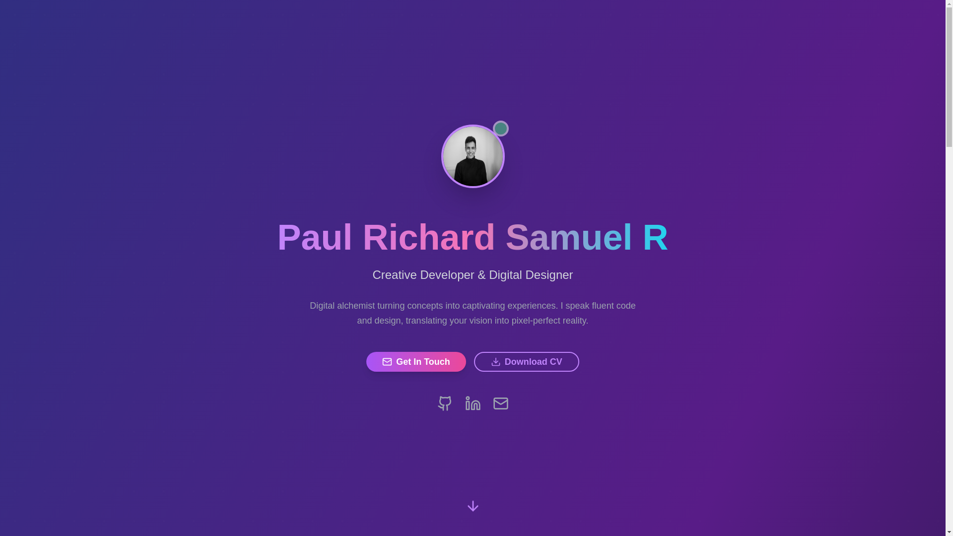 website screenshot of https://paulrichard.in/